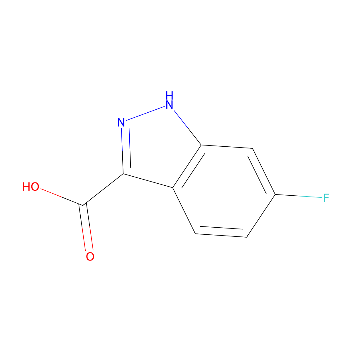 6-fluoro-1H-indazole-3-carboxylic Acid molecular structure, CAS 129295-30-3
