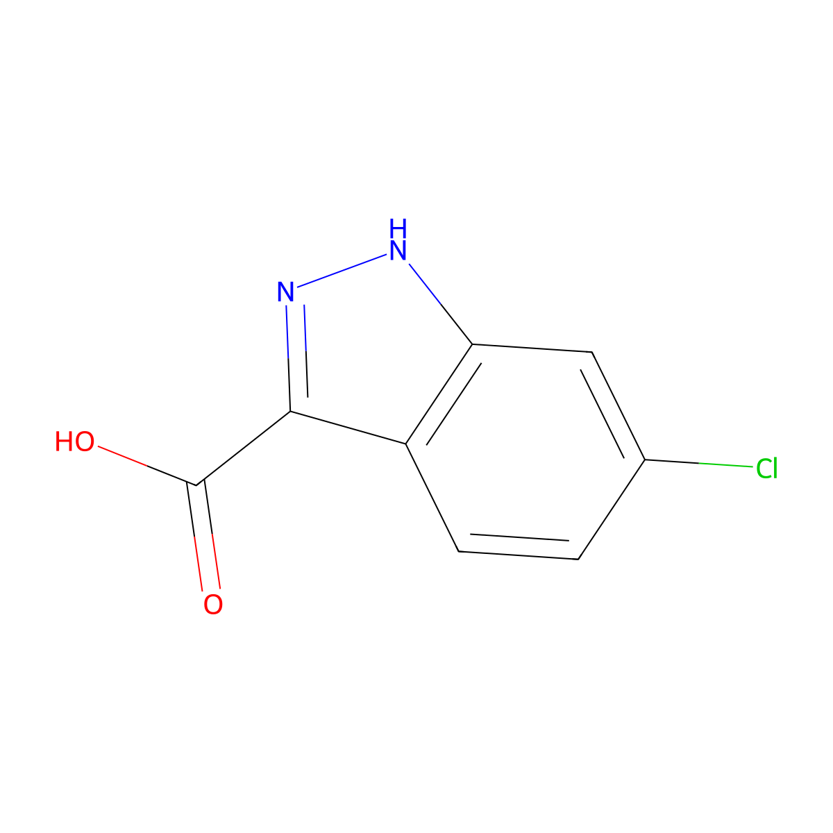 6-chloro-1H-indazole-3-carboxylic Acid molecular structure, CAS 129295-31-4