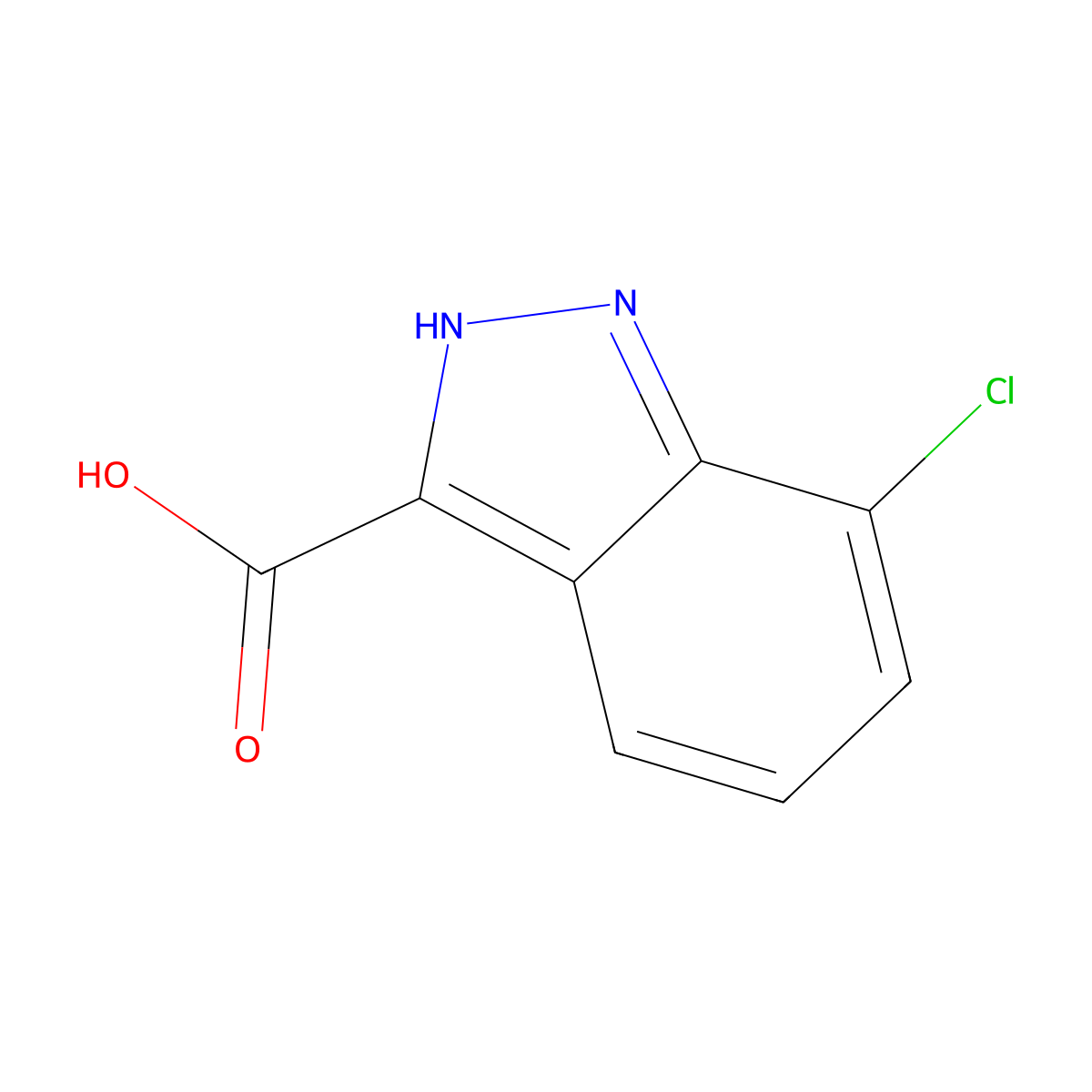 7-Chloro-1H-indazole-3-carboxylic acid molecular structure, CAS 129295-32-5