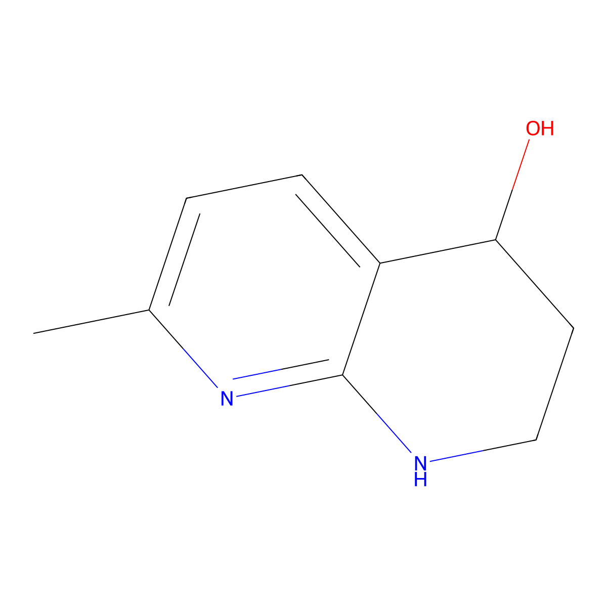 7-Methyl-1,2,3,4-tetrahydro-1,8-naphthyridin-4-OL molecular structure, CAS 1292955-81-7
