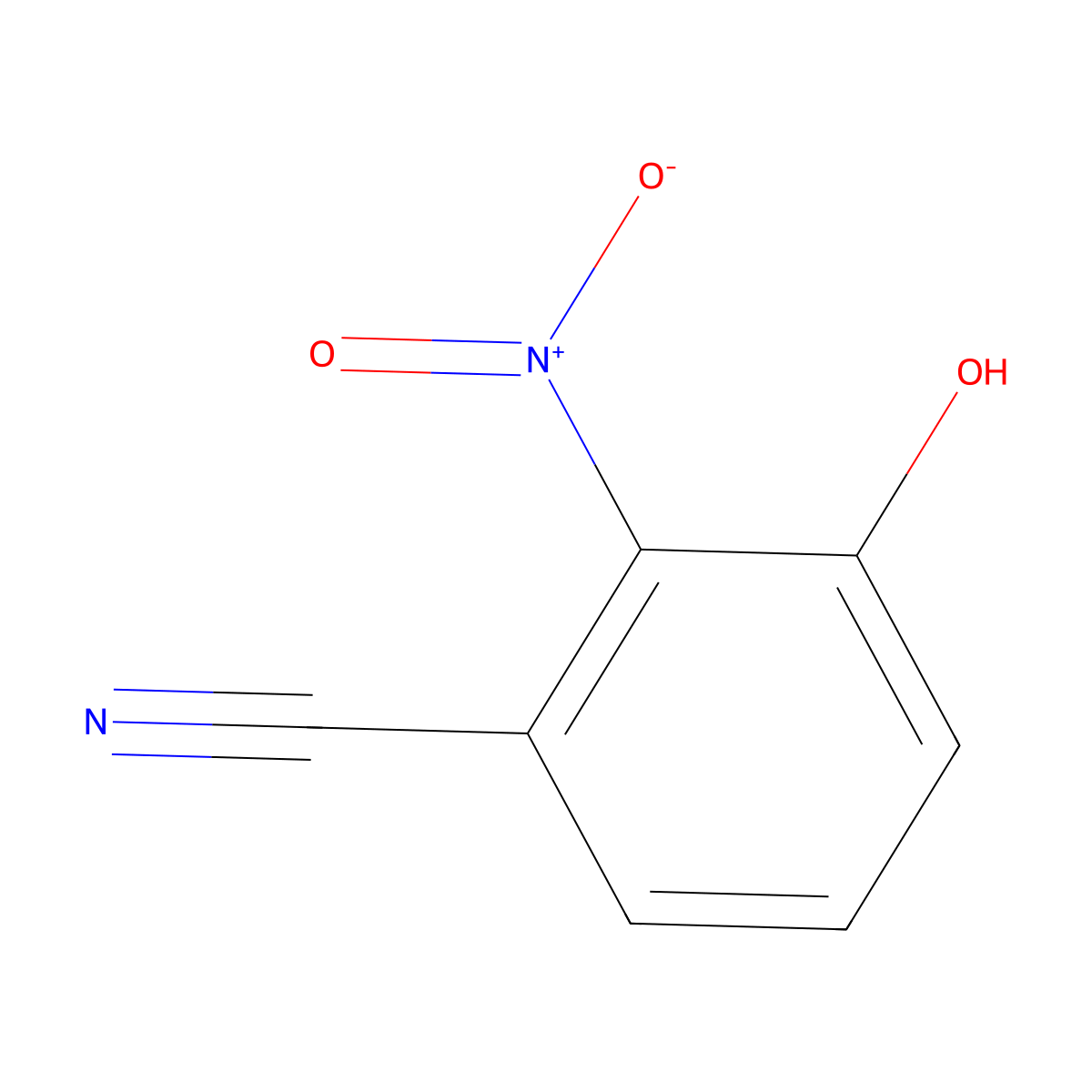 3-Hydroxy-2-nitrobenzonitrile molecular structure, CAS 129298-23-3