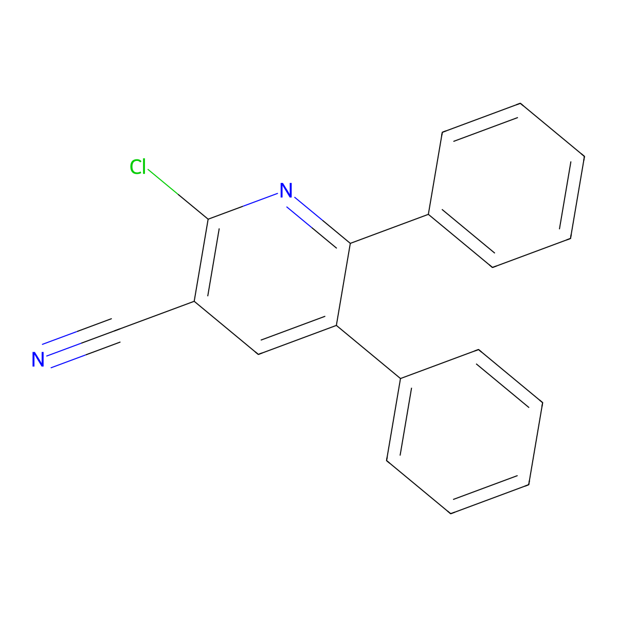 2-Chloro-5,6-diphenylpyridine-3-carbonitrile molecular structure, CAS 1292992-46-1