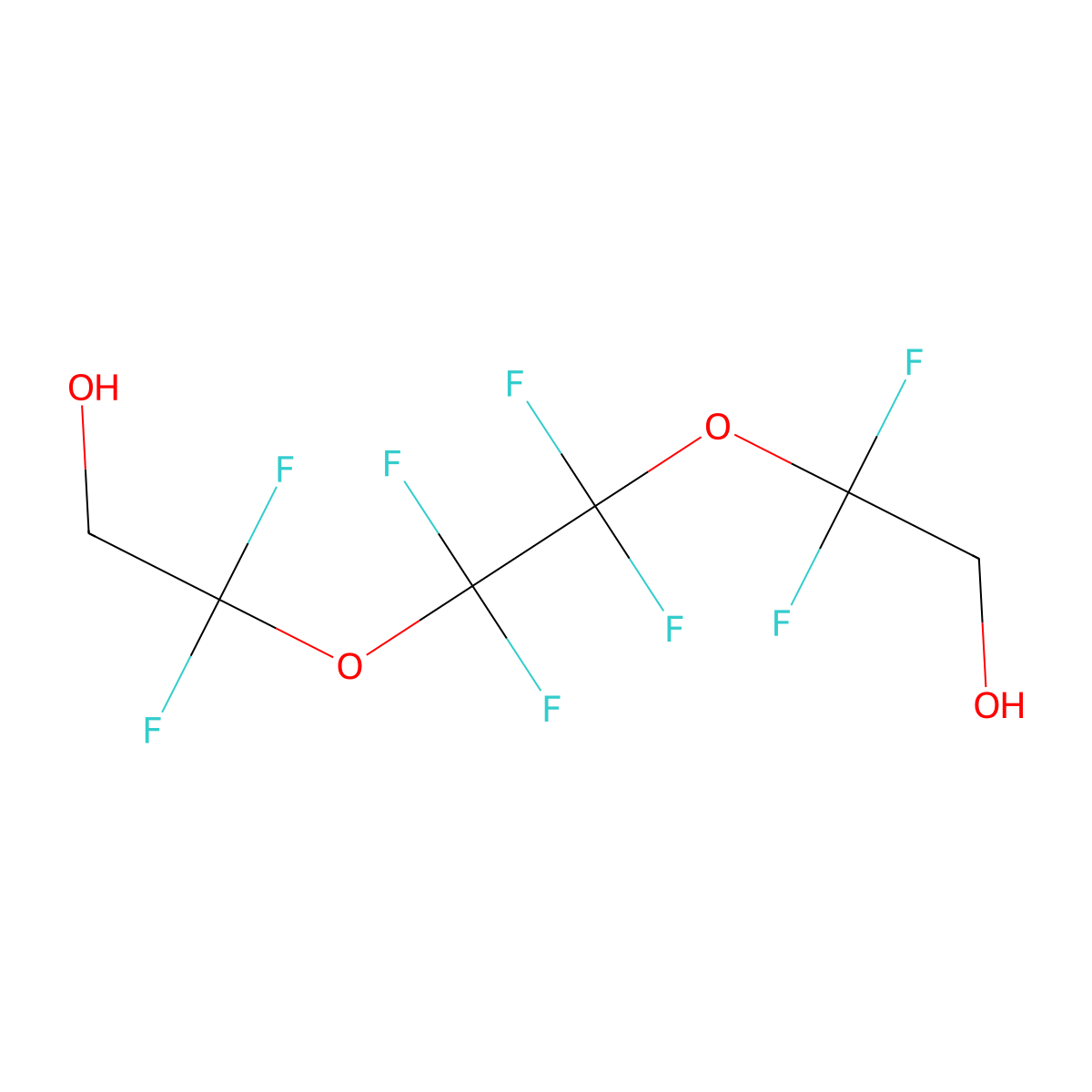 1H,1H,8H,8H-Perfluoro-3,6-dioxaoctane-1,8-diol molecular structure, CAS 129301-42-4