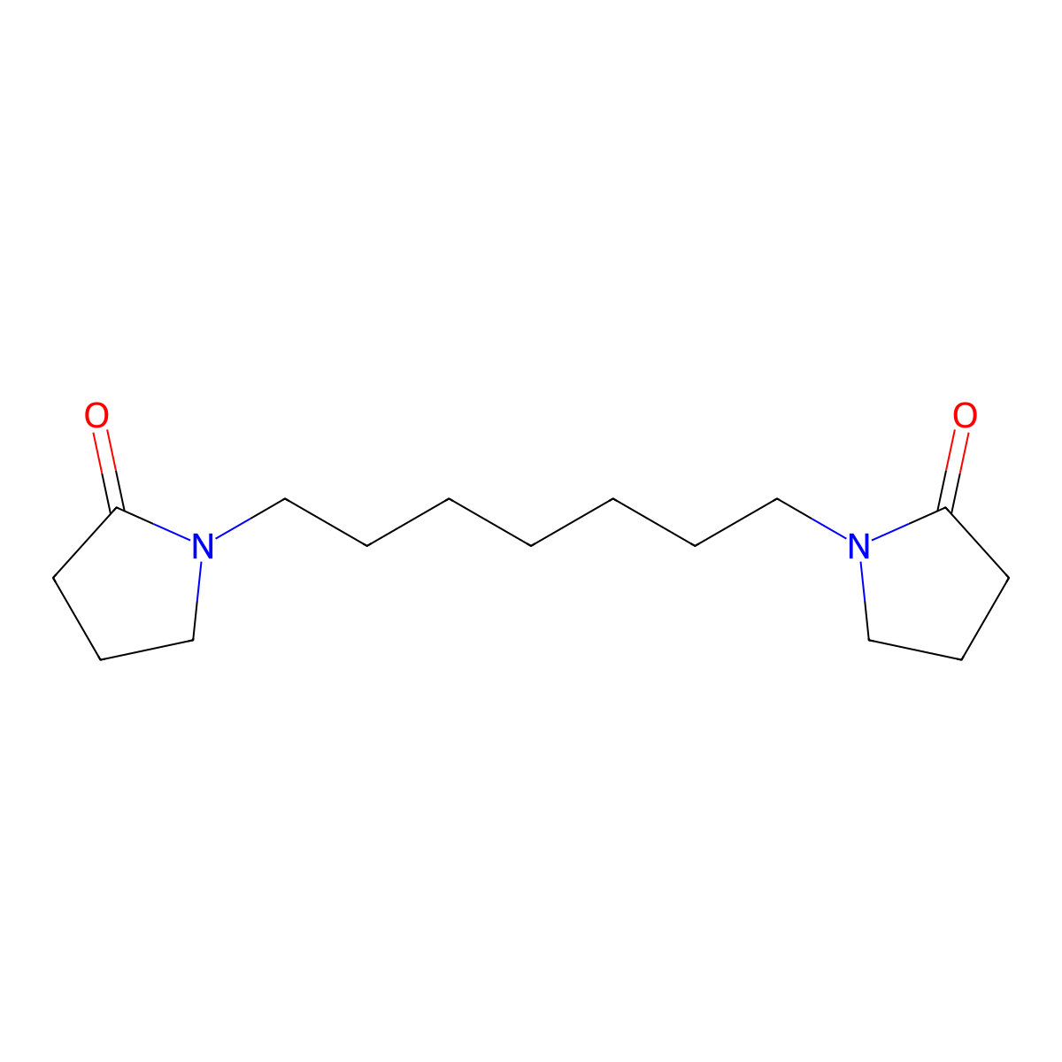 1,1'-(1,7-Heptanediyl)bis[2-pyrrolidinone] molecular structure, CAS 129301-50-4