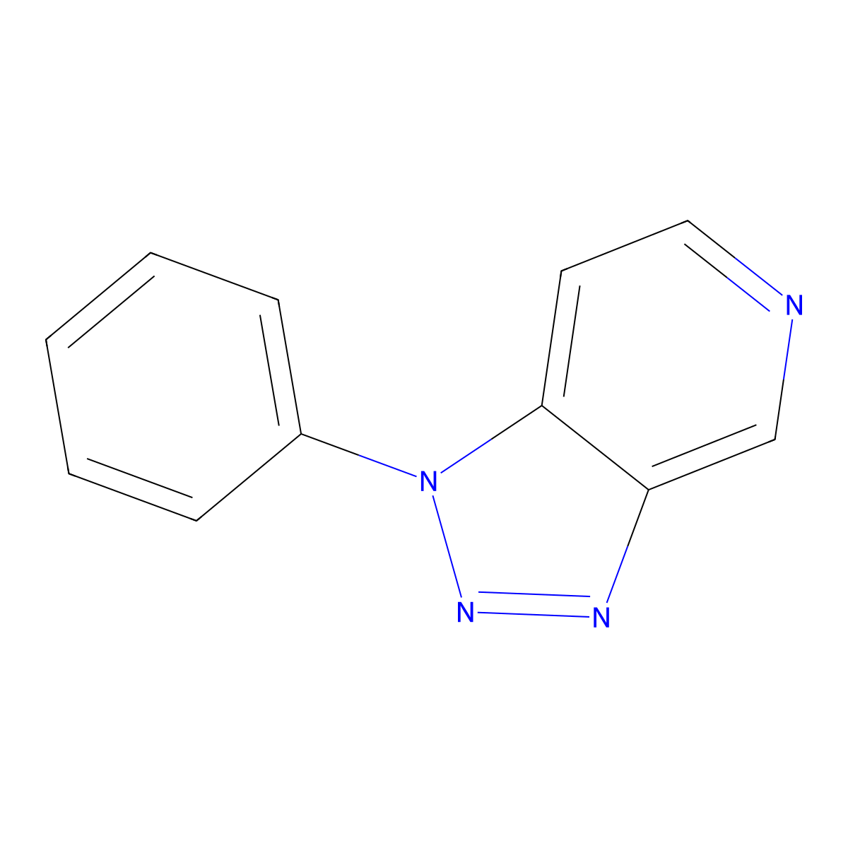 1-phenyl-1H-[1,2,3]triazolo[4,5-c]pyridine molecular structure, CAS 129303-82-8