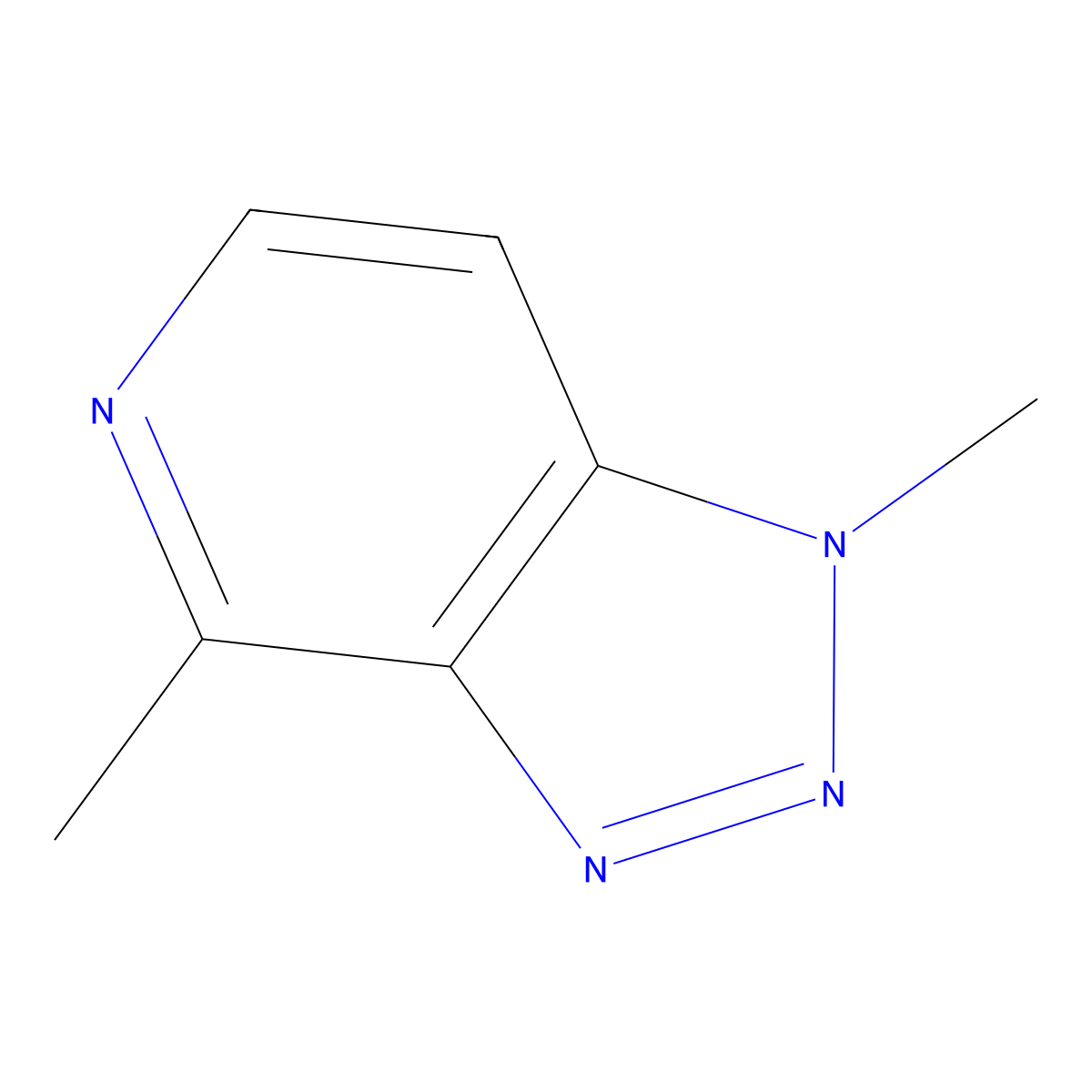 1,4-Dimethyl-1H-1,2,3-triazolo[4,5-c]pyridine molecular structure, CAS 129303-83-9