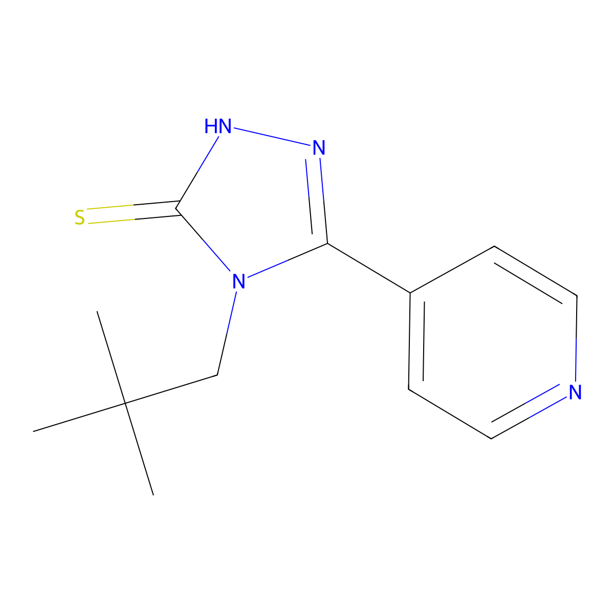 4-Neopentyl-5-(pyridin-4-yl)-4h-1,2,4-triazole-3-thiol molecular structure, CAS 1293034-53-3