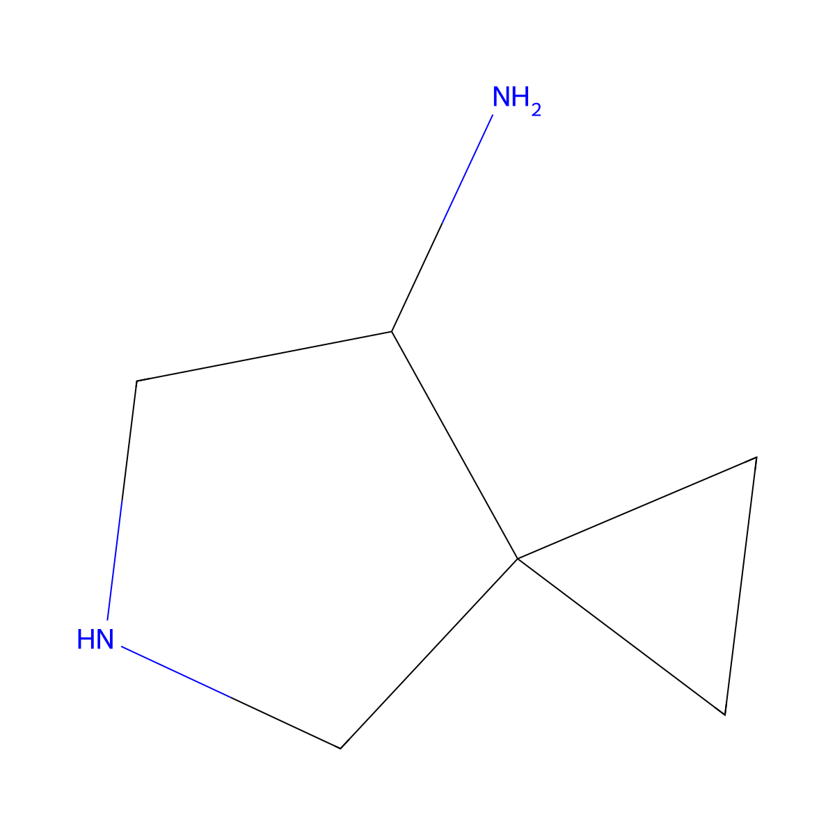 5-Azaspiro[2.4]heptan-7-amine, (7R)- molecular structure, CAS 129306-11-2