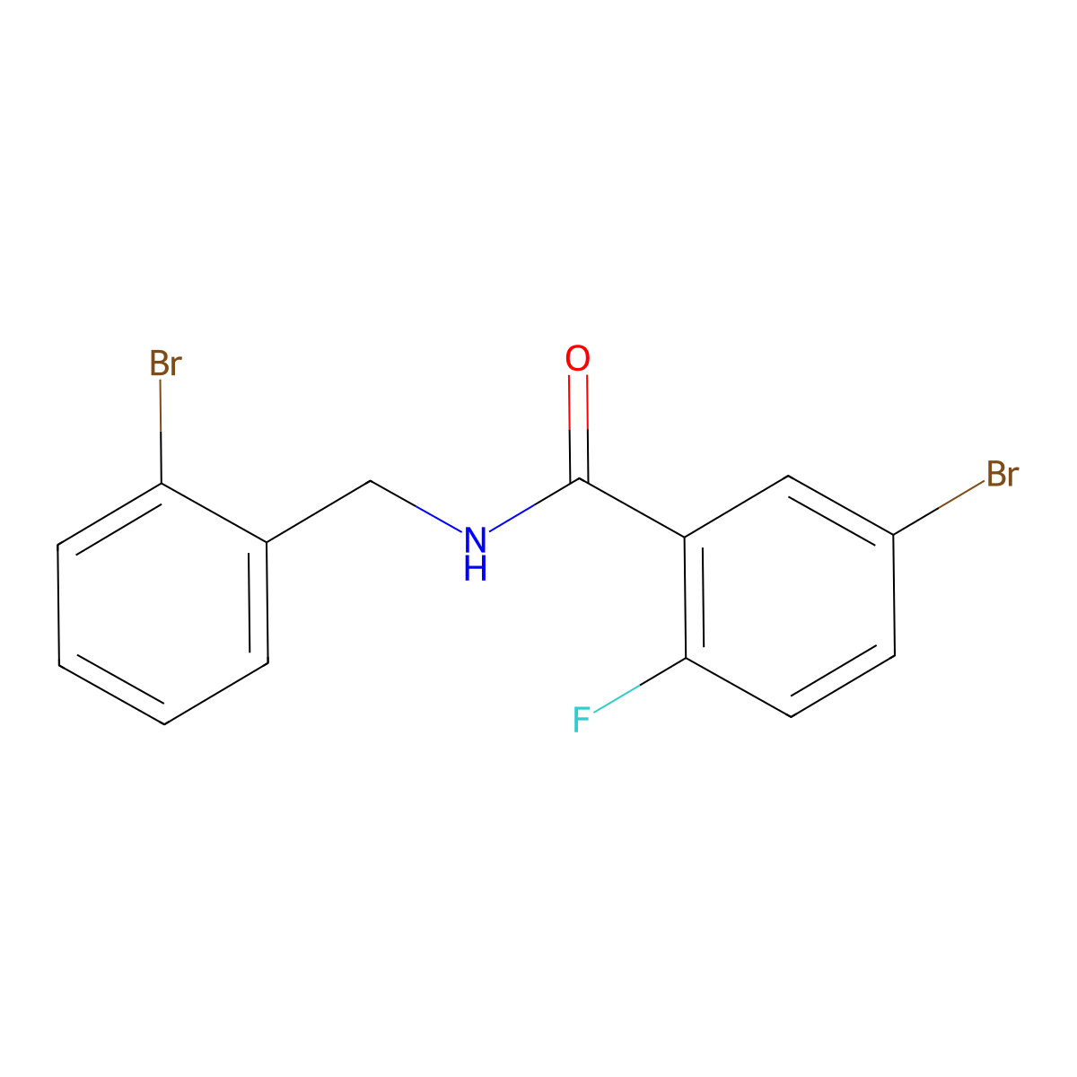 5-bromo-N-[(2-bromophenyl)methyl]-2-fluorobenzamide molecular structure, CAS 1293071-86-9