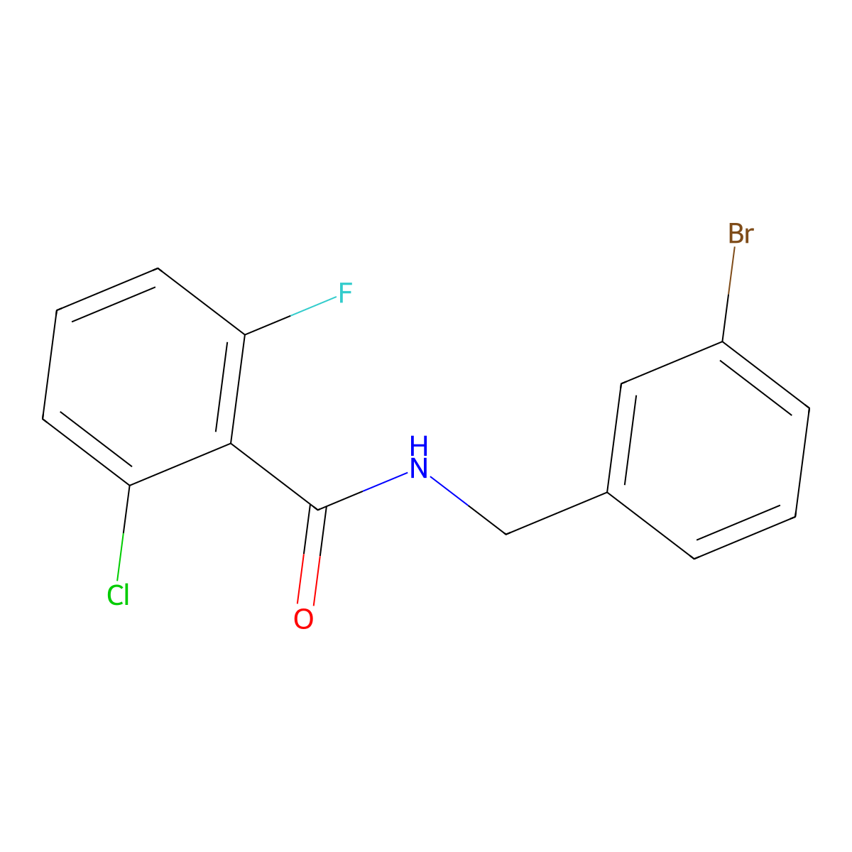 N-(3-bromobenzyl)-2-chloro-6-fluorobenzamide molecular structure, CAS 1293072-13-5