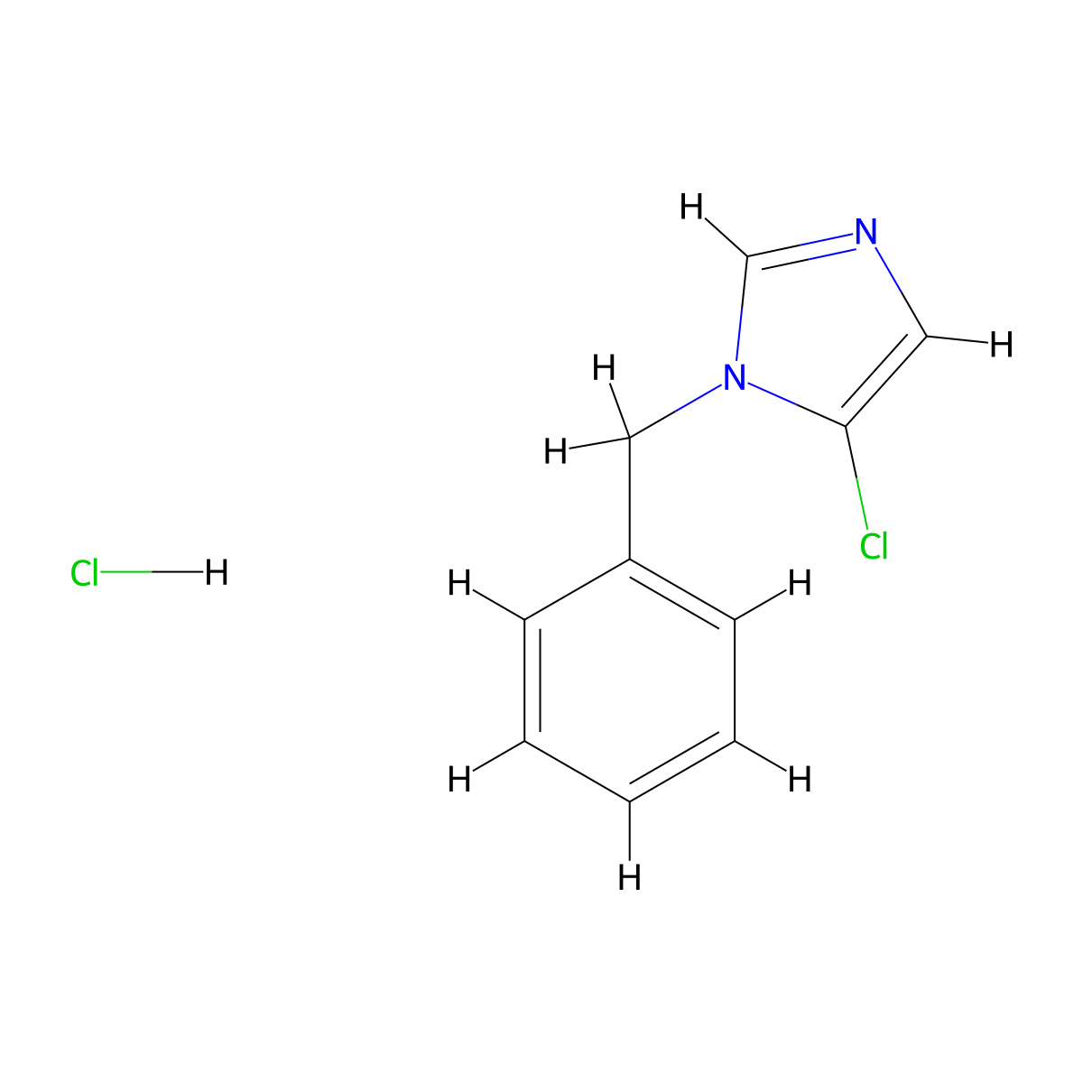1-Benzyl-5-chloro-1H-imidazole hydrochloride molecular structure, CAS 129309-09-7