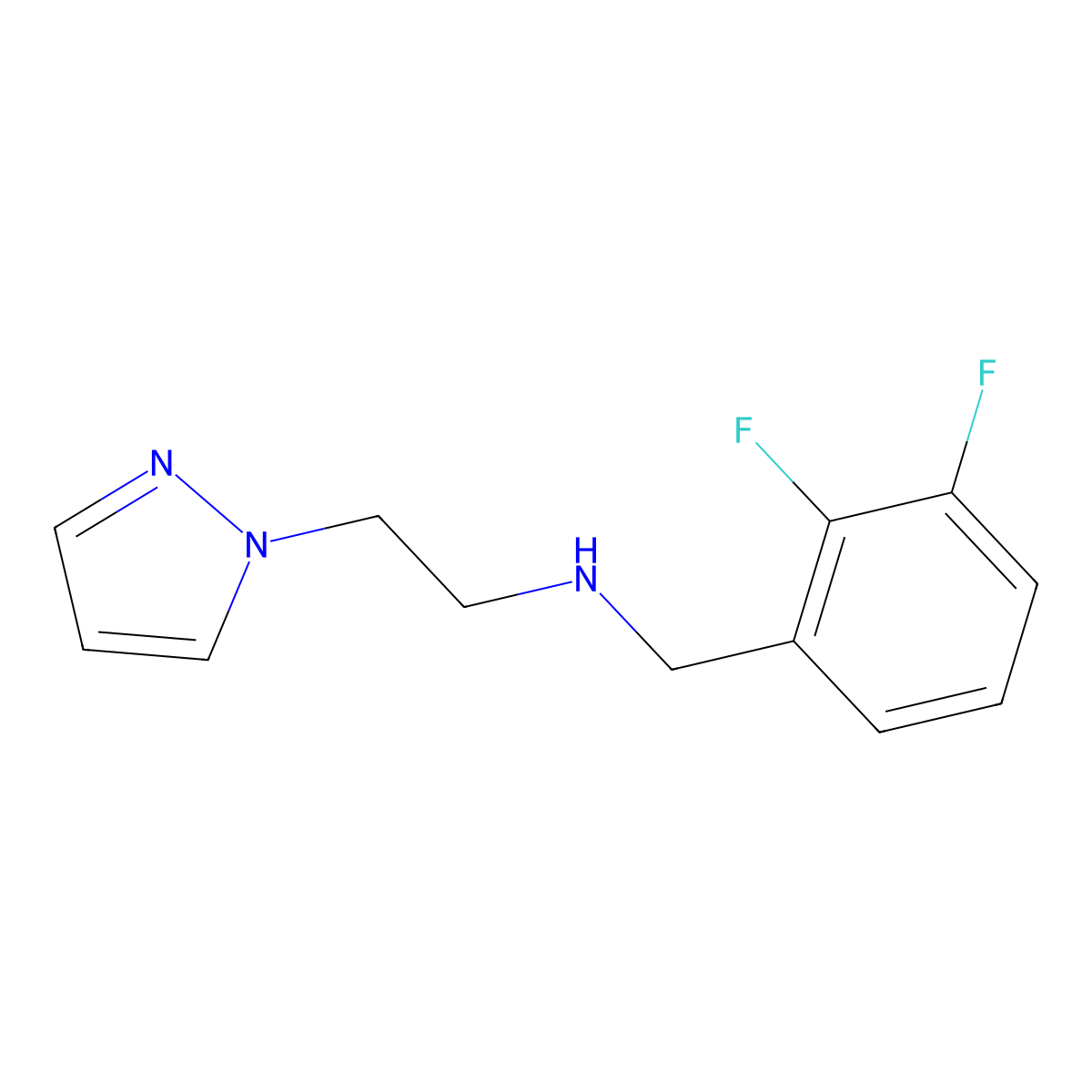 n-(2,3-Difluorobenzyl)-2-(1h-pyrazol-1-yl)ethan-1-amine molecular structure, CAS 1293109-67-7