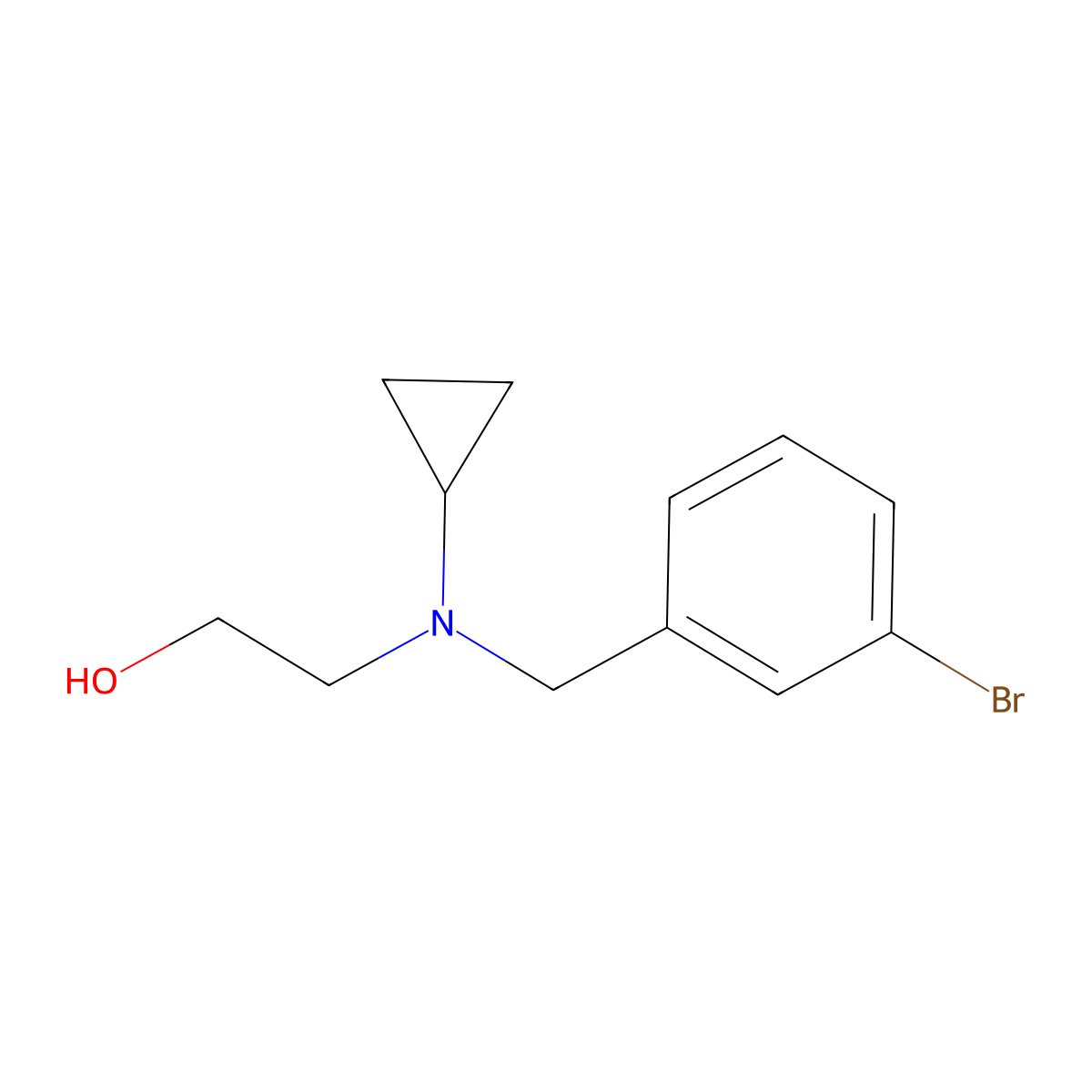 2-[(3-Bromo-benzyl)-cyclopropyl-amino]-ethanol molecular structure, CAS 1293114-76-7