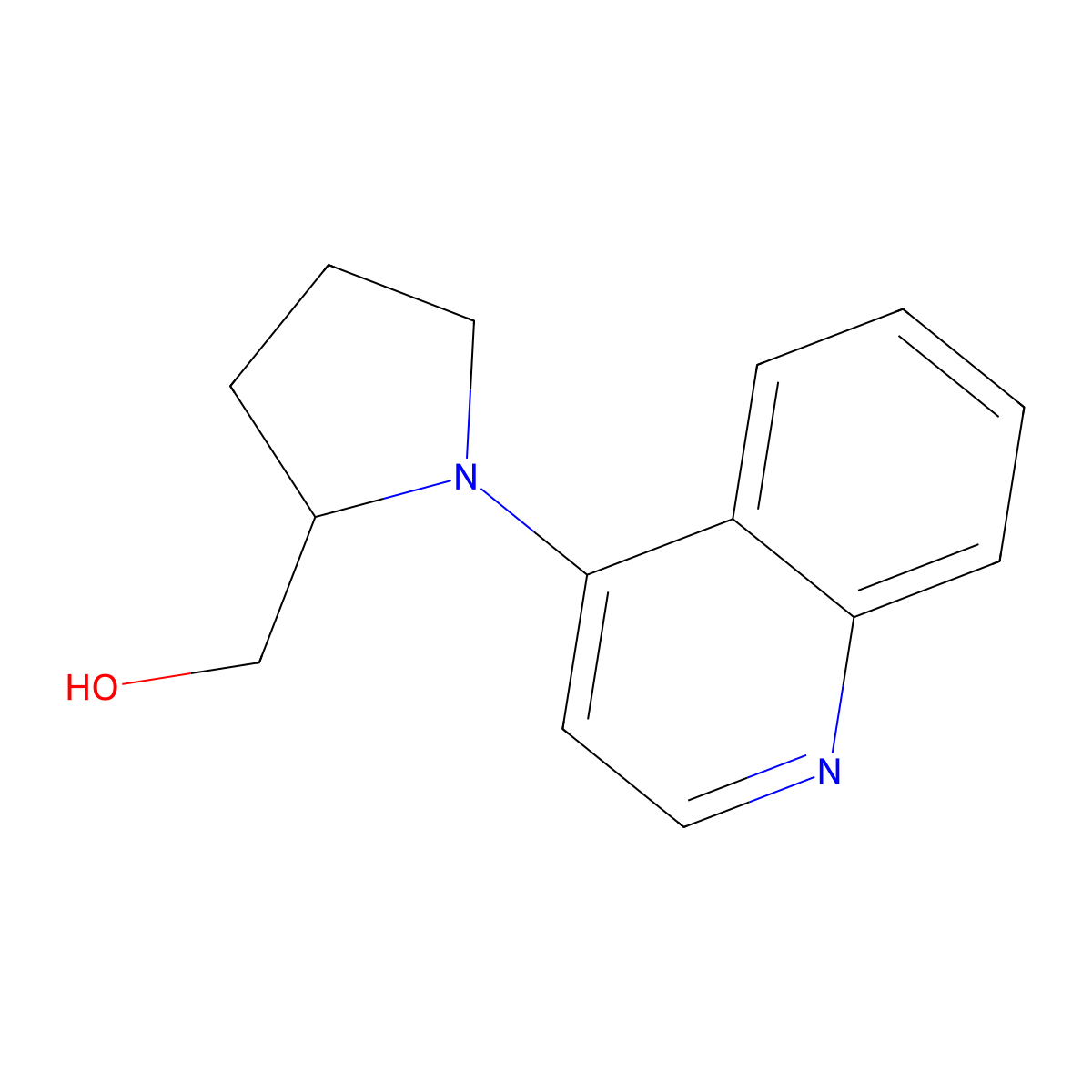 [1-(Quinolin-4-yl)pyrrolidin-2-yl]methanol molecular structure, CAS 1293138-42-7