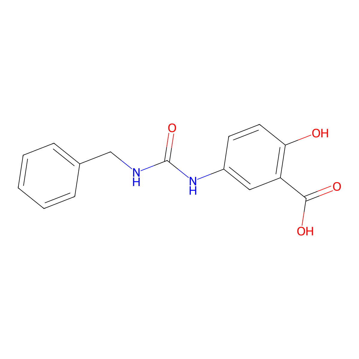 5-[(Benzylcarbamoyl)amino]-2-hydroxybenzoic acid molecular structure, CAS 1293141-48-6