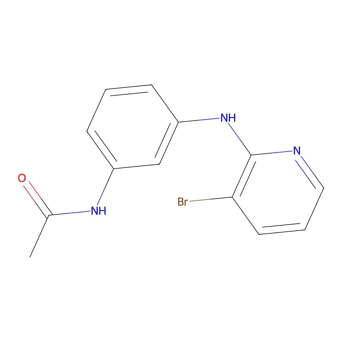 N-{3-[(3-bromopyridin-2-yl)amino]phenyl}acetamide molecular structure, CAS 1293156-74-7