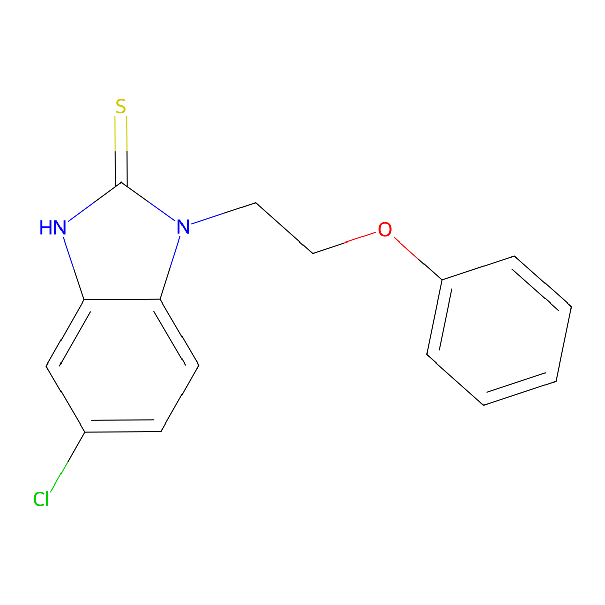 5-chloro-1-(2-phenoxyethyl)-1H-1,3-benzodiazole-2-thiol molecular structure, CAS 1293159-06-4