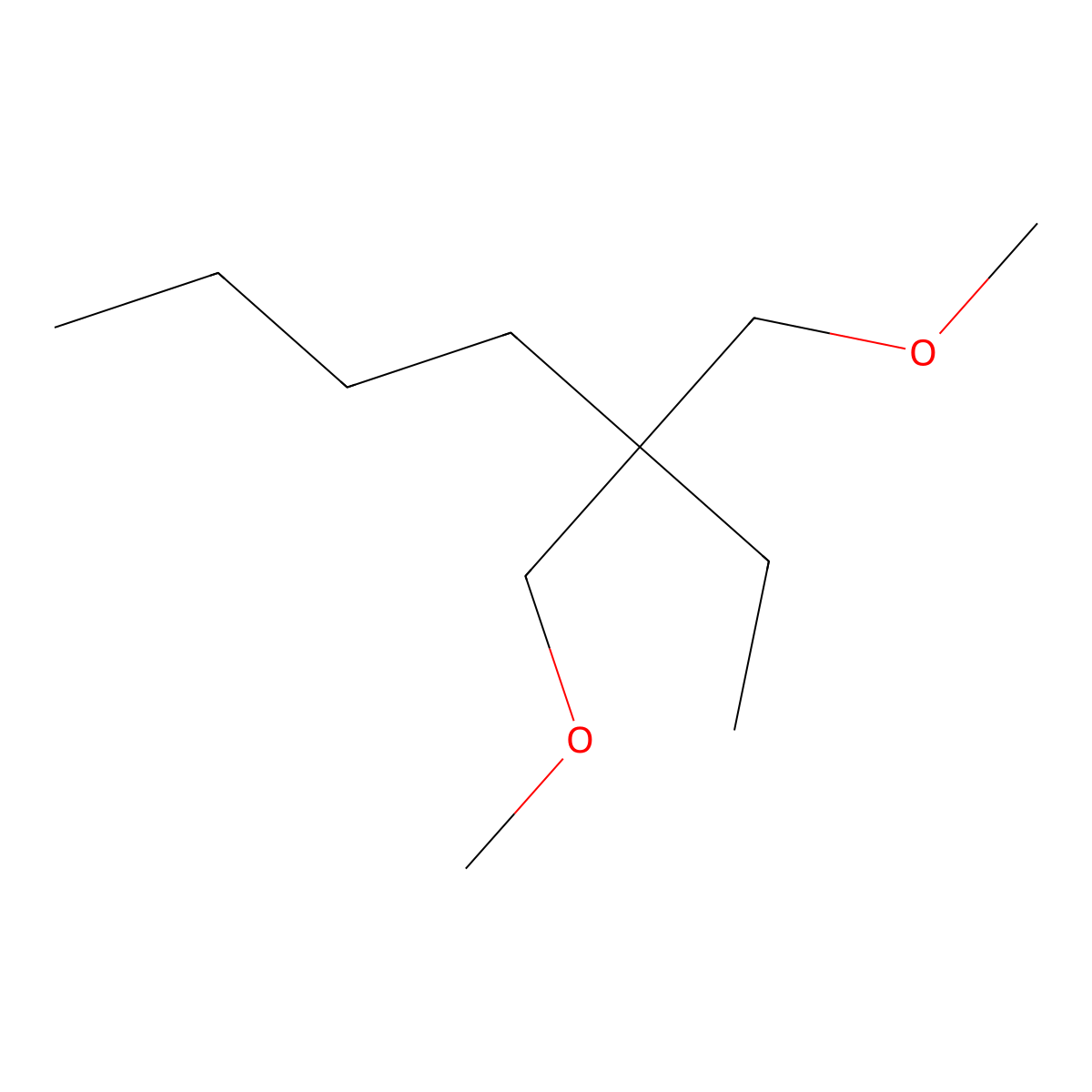2-Butyl-2-ethyl-1,3-dimethoxypropane molecular structure, CAS 129318-09-8