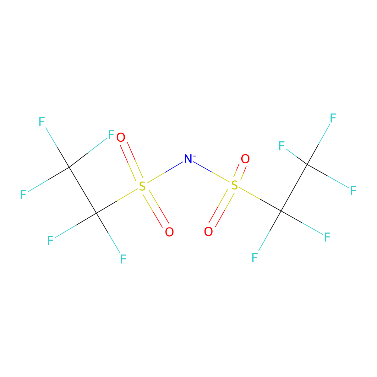 Bis(perfluoroethylsulfonyl)imide molecular structure, CAS 129318-46-3