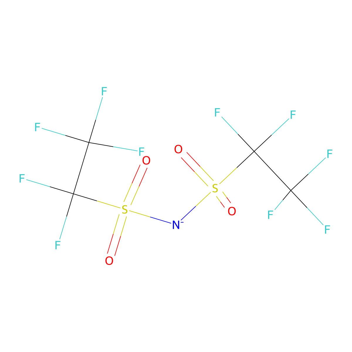 Bis(perfluoroethylsulfonyl)imide molecular structure, CAS 129318-46-3