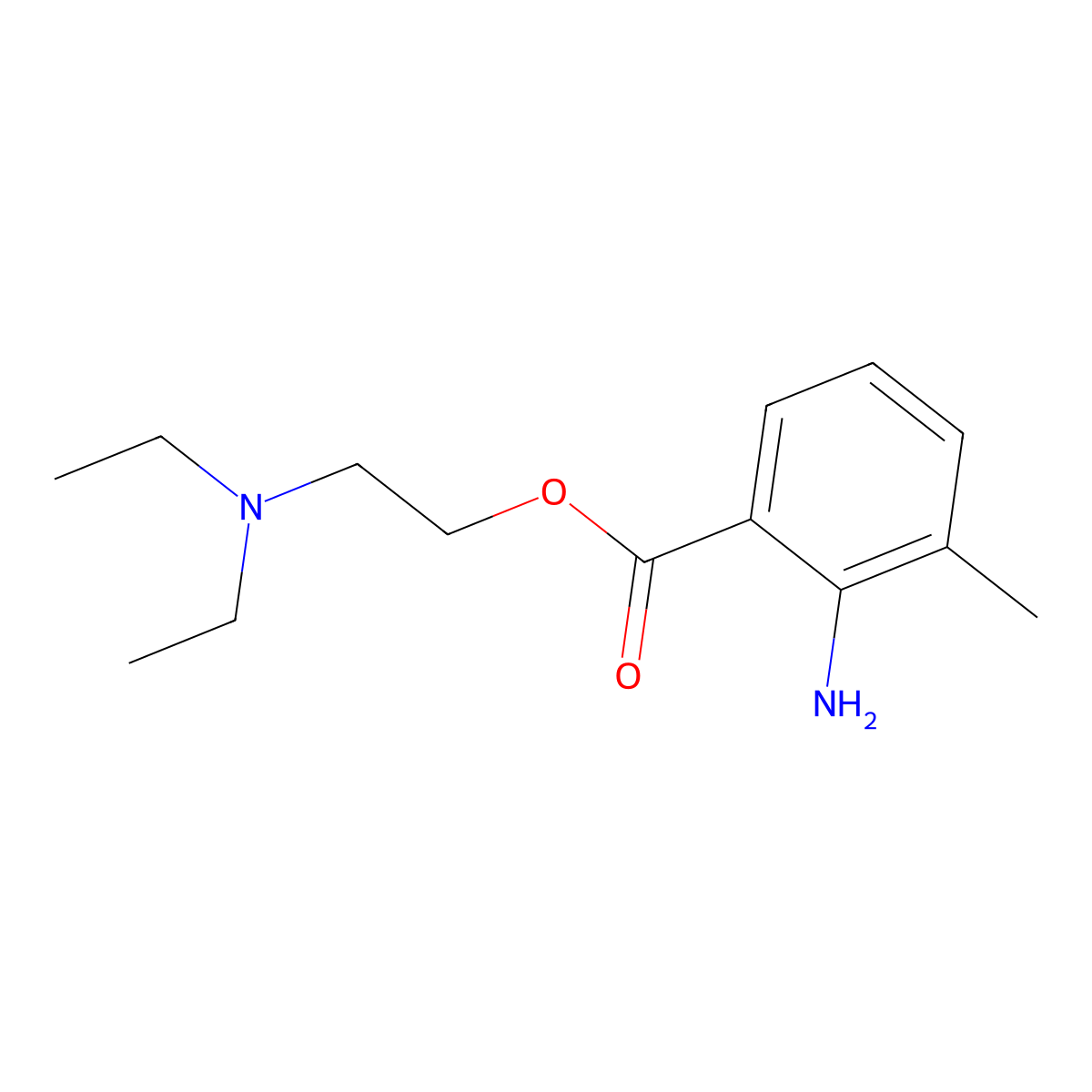2-(Diethylamino)ethyl 2-amino-3-methylbenzoate molecular structure, CAS 1293188-56-3