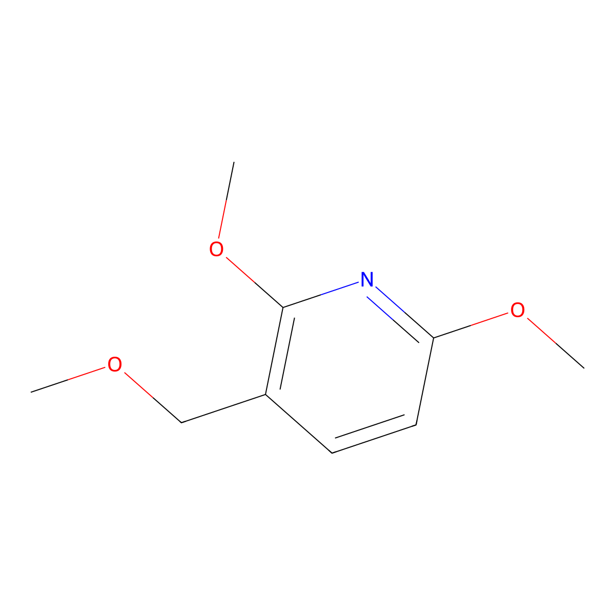 2,6-Dimethoxy-3-(methoxymethyl)pyridine molecular structure, CAS 129319-25-1