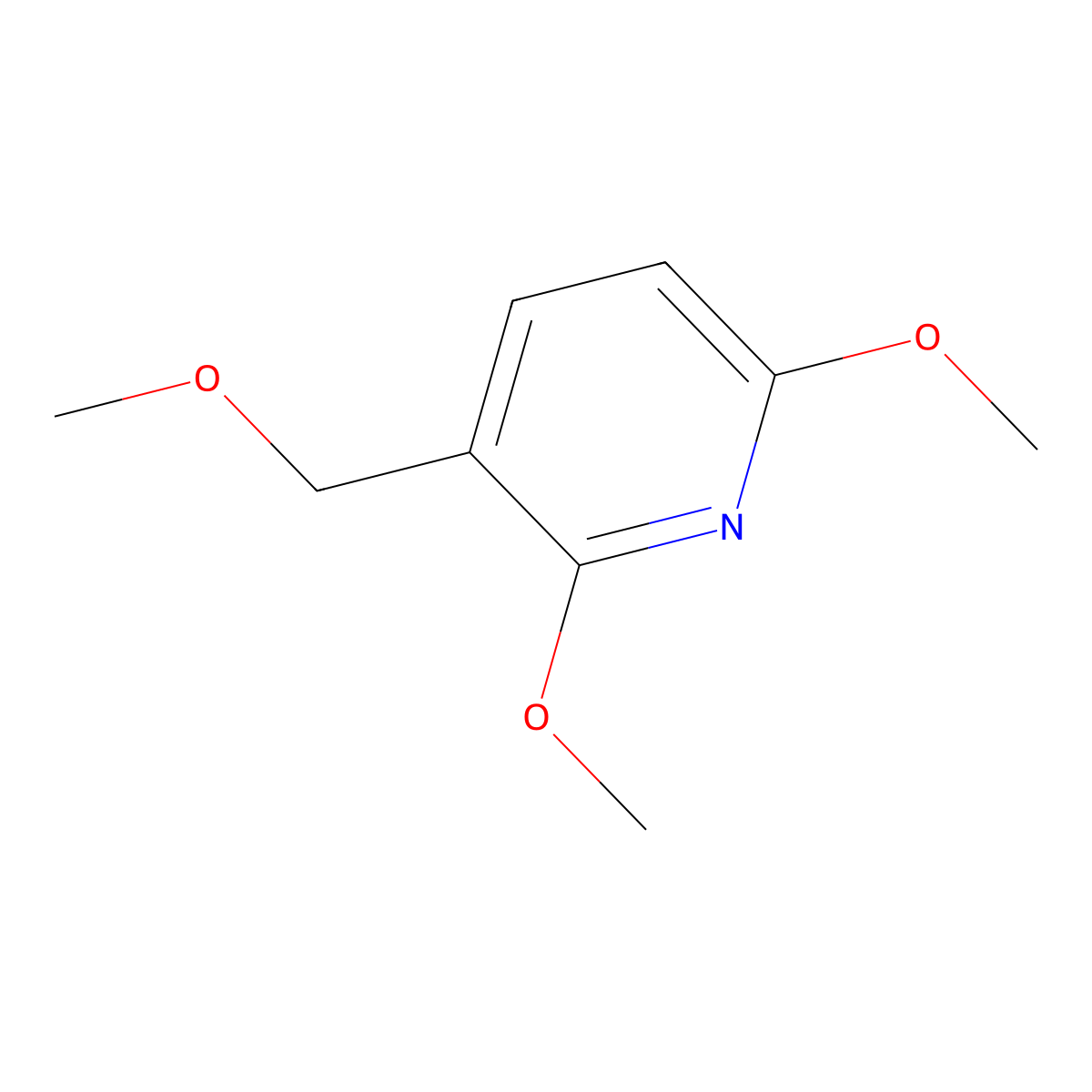 2,6-Dimethoxy-3-(methoxymethyl)pyridine molecular structure, CAS 129319-25-1