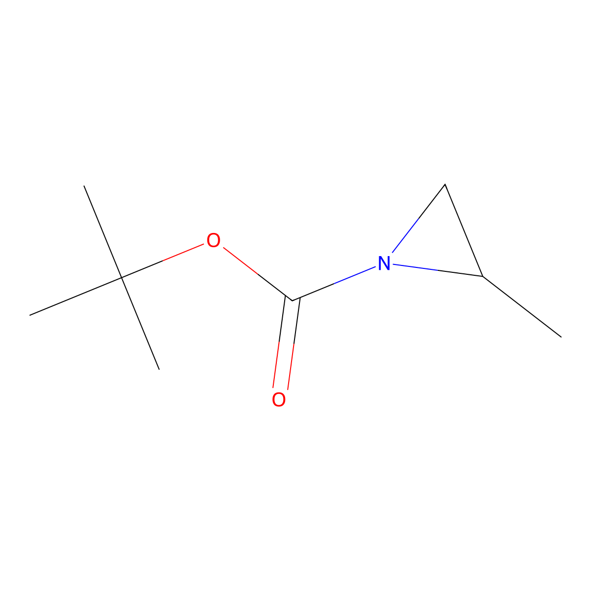 Tert-butyl 2-methylaziridine-1-carboxylate molecular structure, CAS 129319-71-7