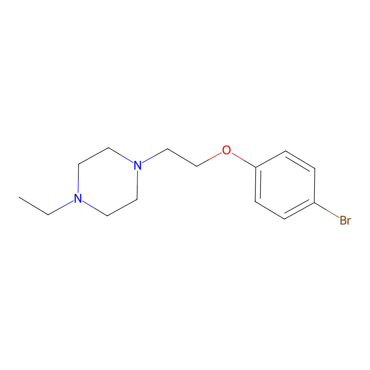 1-(2-(4-Bromophenoxy)ethyl)-4-ethylpiperazine molecular structure, CAS 1293203-47-0