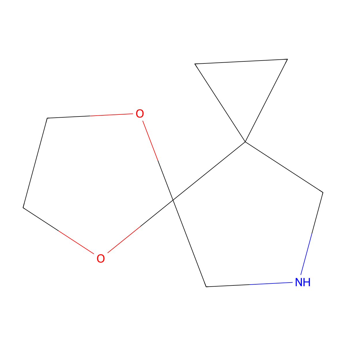 5,8-Dioxa-10-azadispiro[2.0.4.3]undecane molecular structure, CAS 129321-60-4