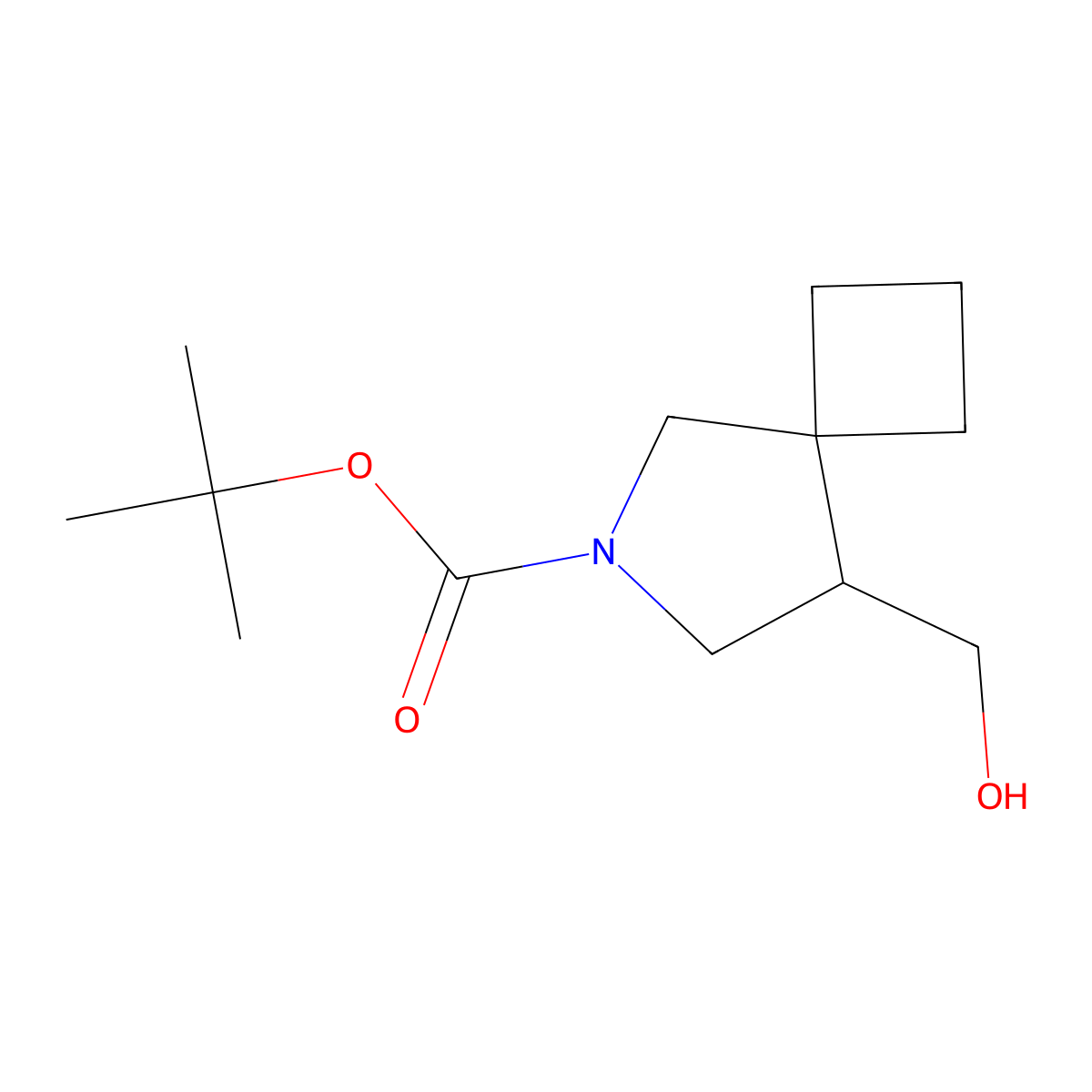 Tert-butyl 8-(hydroxymethyl)-6-azaspiro[3.4]octane-6-carboxylate molecular structure, CAS 129321-82-0