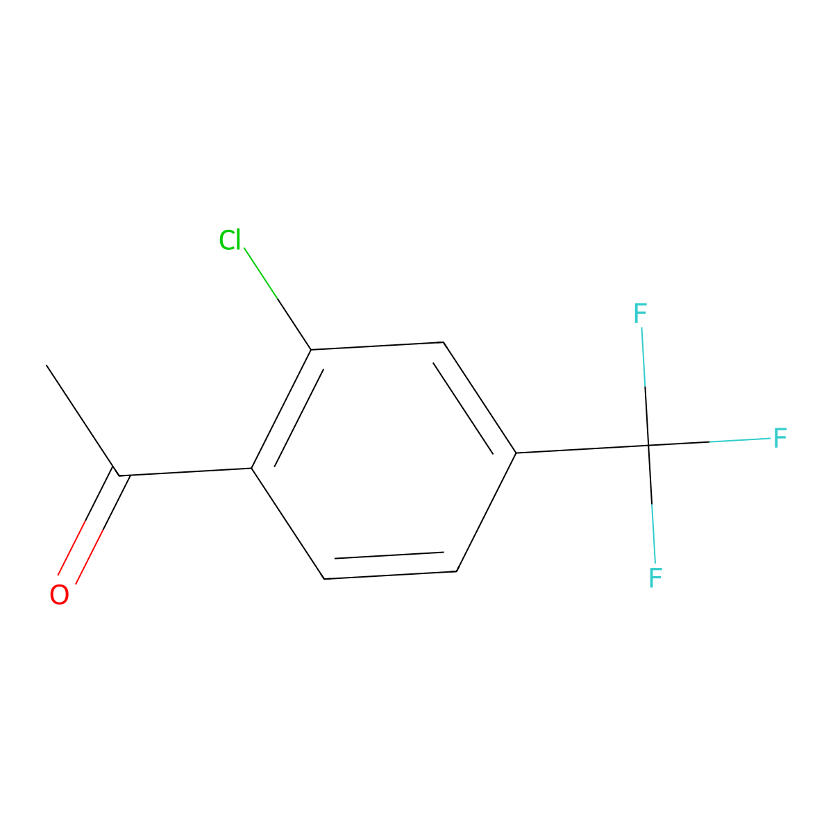 2'-Chloro-4'-(trifluoromethyl)acetophenone molecular structure, CAS 129322-81-2