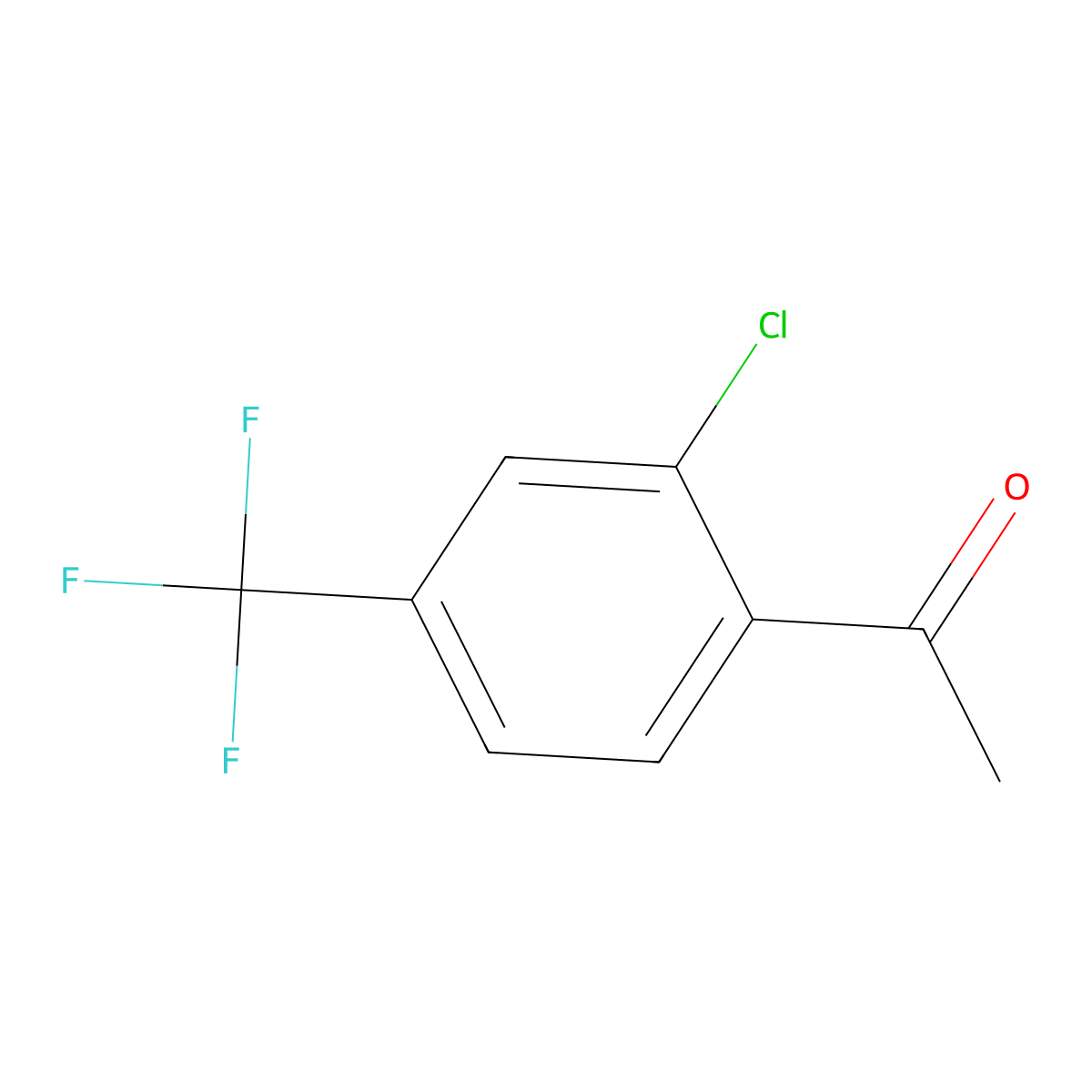 2'-Chloro-4'-(trifluoromethyl)acetophenone molecular structure, CAS 129322-81-2