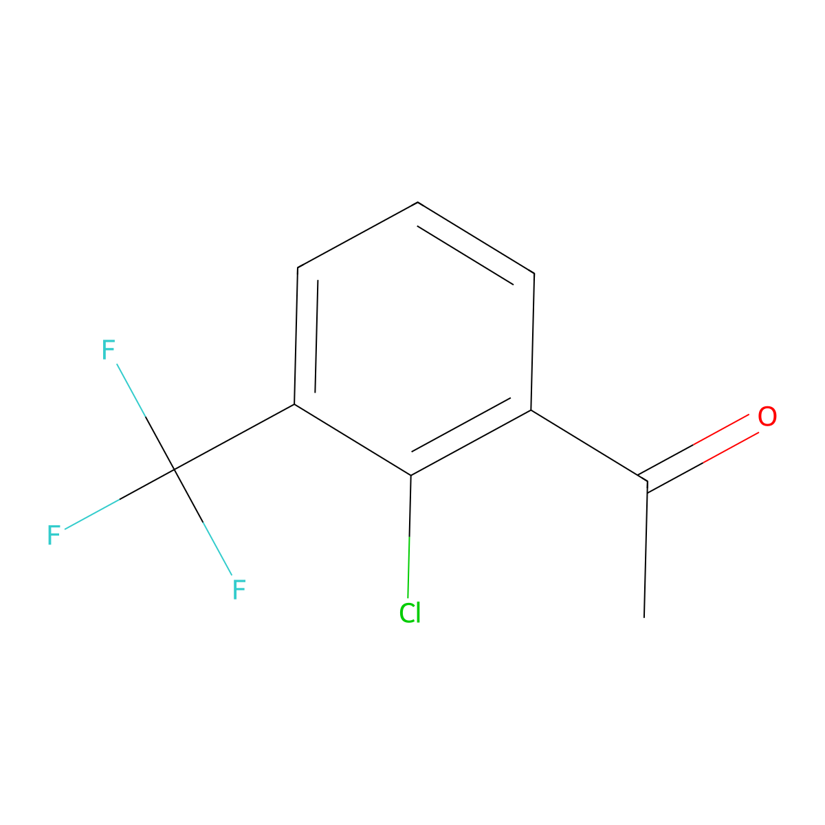 1-(2-Chloro-3-(trifluoromethyl)phenyl)ethan-1-one molecular structure, CAS 129322-82-3