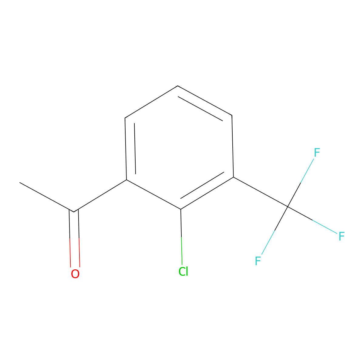 1-(2-Chloro-3-(trifluoromethyl)phenyl)ethan-1-one molecular structure, CAS 129322-82-3
