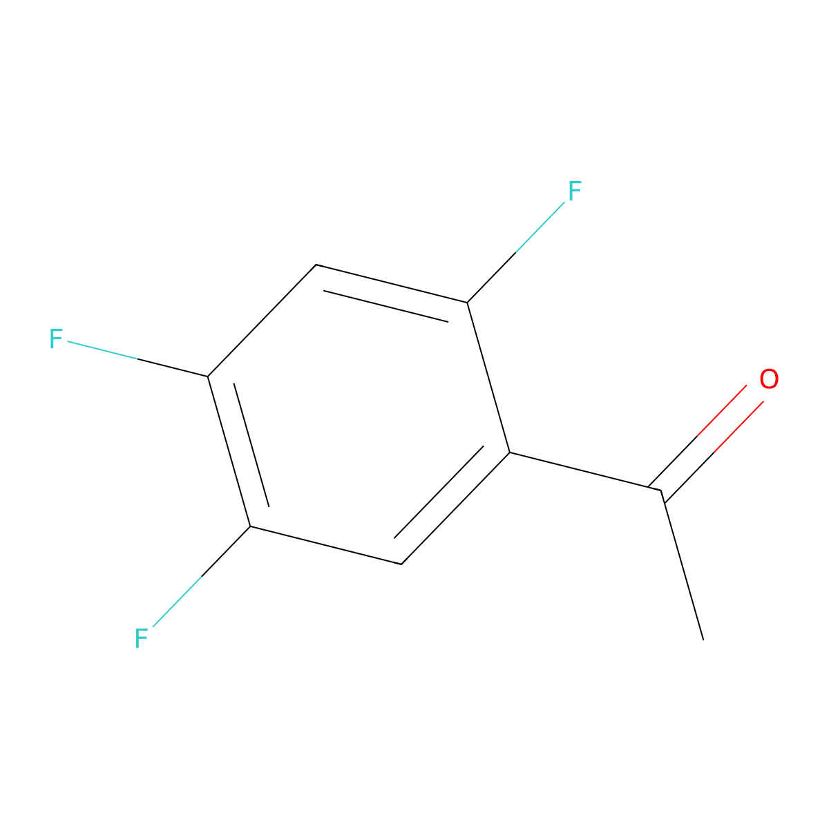 2',4',5'-Trifluoroacetophenone molecular structure, CAS 129322-83-4