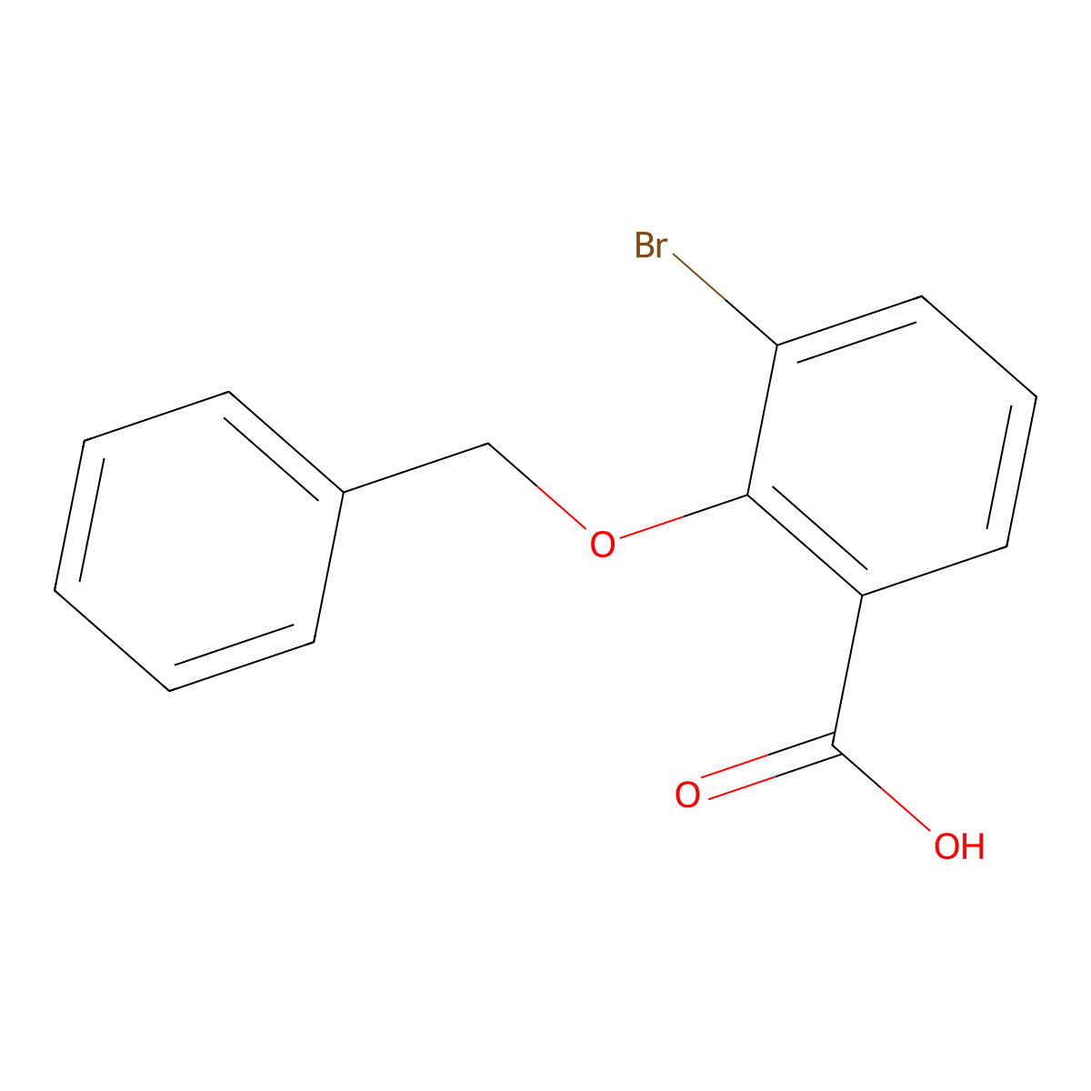 2-(Benzyloxy)-3-bromobenzoic acid molecular structure, CAS 1293226-94-4
