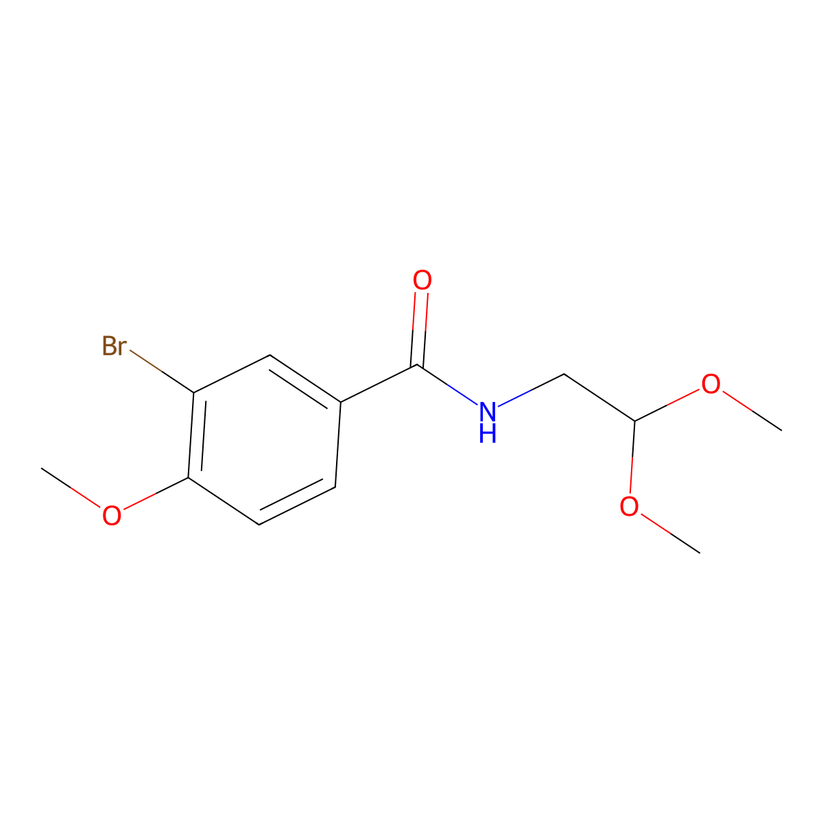 3-bromo-N-(2,2-dimethoxyethyl)-4-methoxybenzamide molecular structure, CAS 1293242-99-5