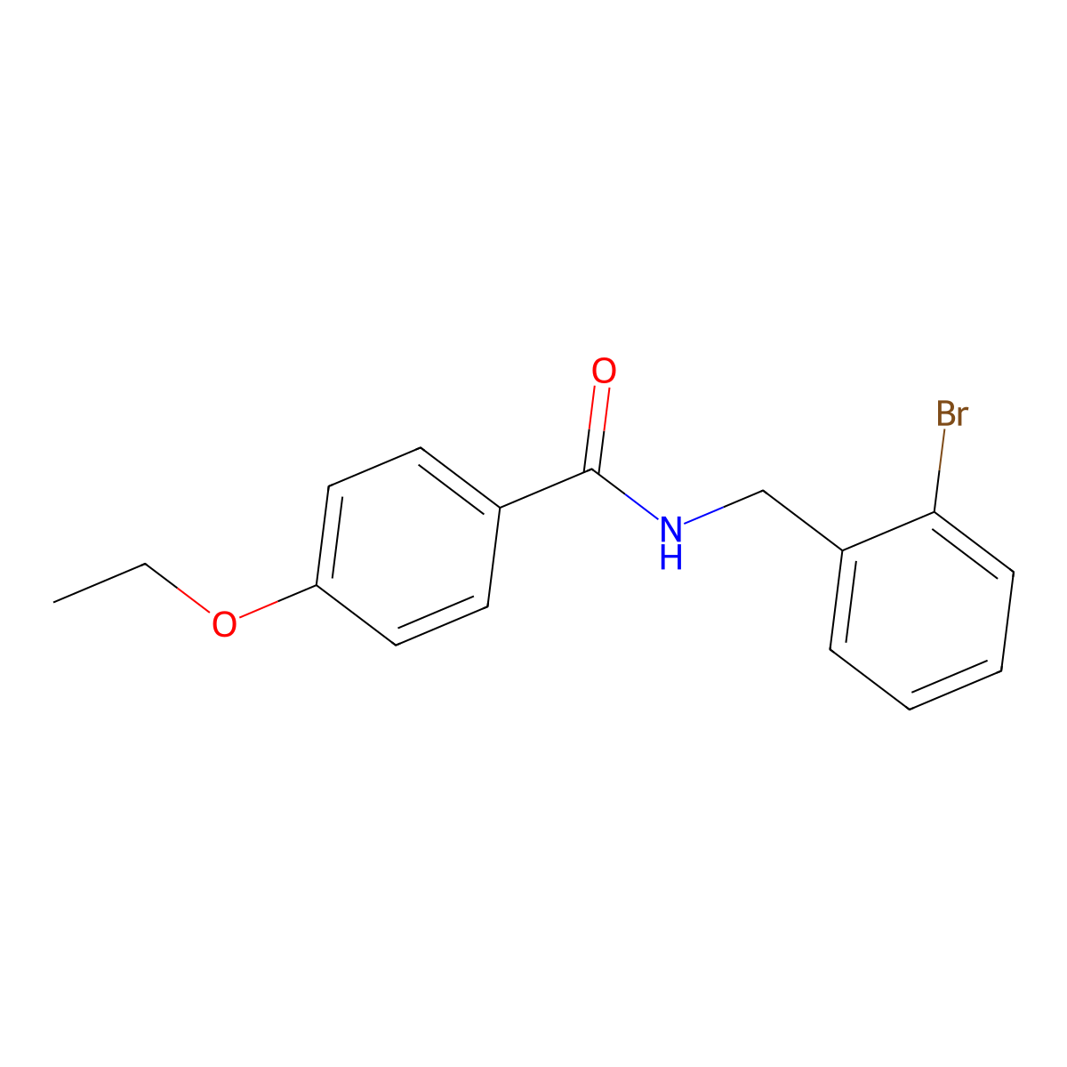 N-[(2-bromophenyl)methyl]-4-ethoxybenzamide molecular structure, CAS 1293275-00-9