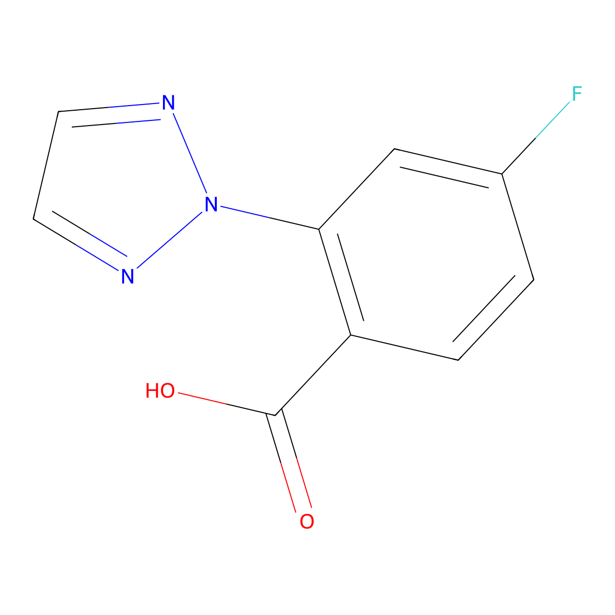 4-fluoro-2-(2H-1,2,3-triazol-2-yl)benzoic acid molecular structure, CAS 1293284-50-0