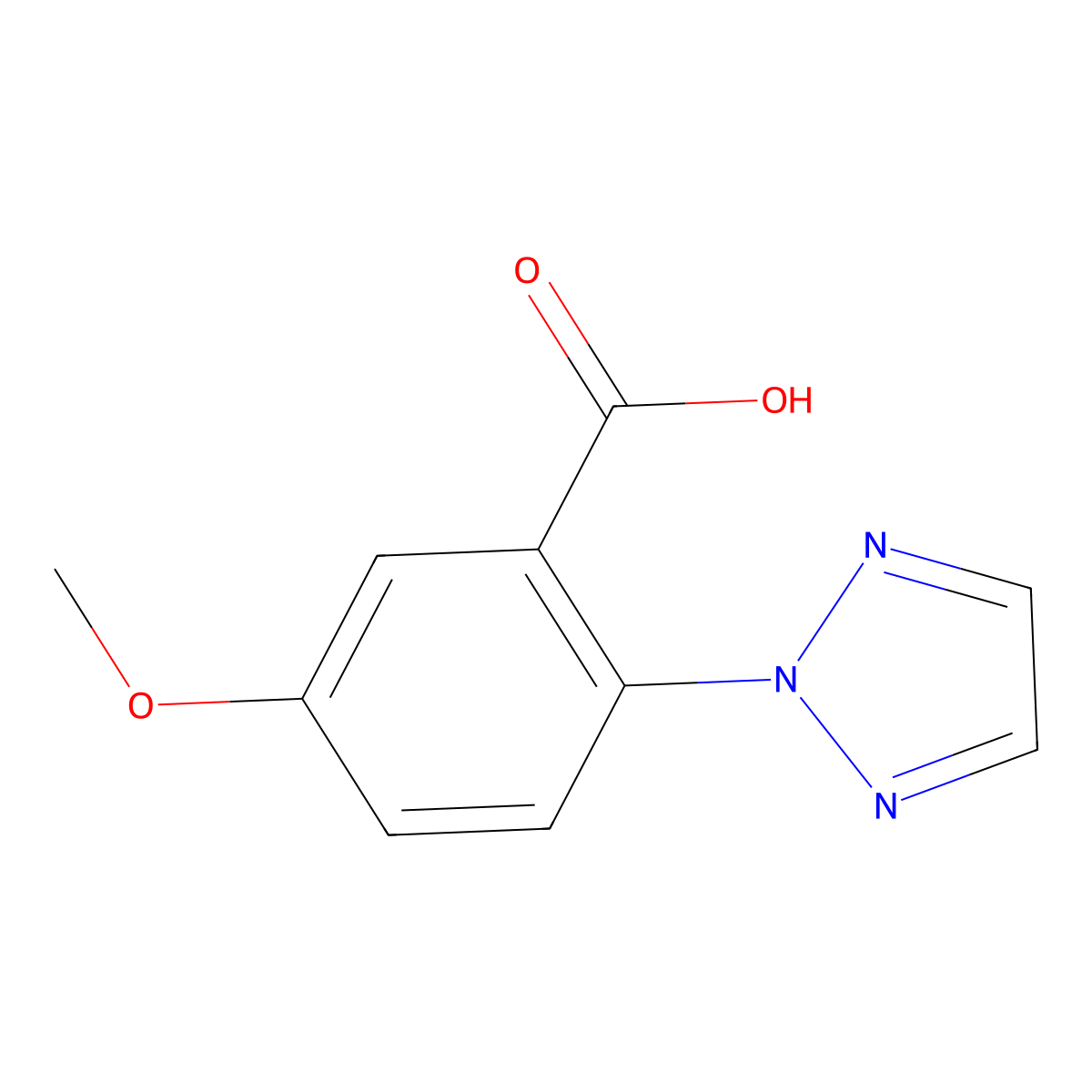 5-Methoxy-2-(2H-1,2,3-triazol-2-yl)benzoic acid molecular structure, CAS 1293284-55-5