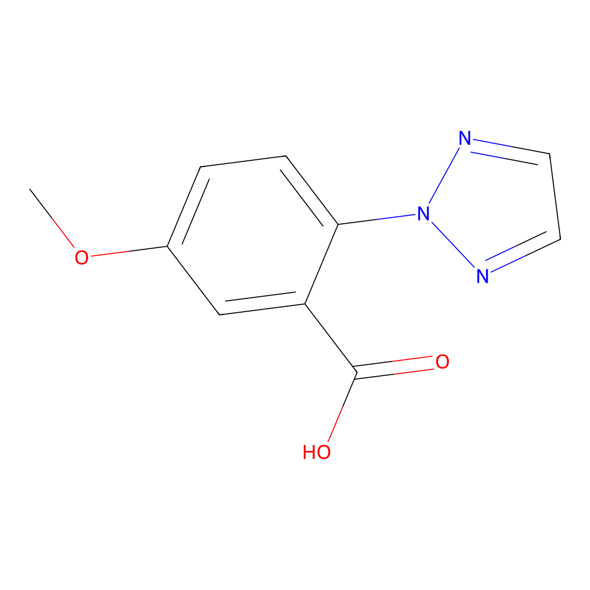 5-Methoxy-2-(2H-1,2,3-triazol-2-yl)benzoic acid molecular structure, CAS 1293284-55-5
