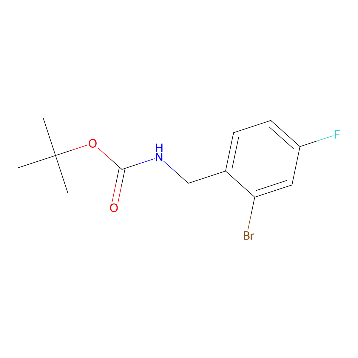 2-Bromo-4-fluoro-n-boc-benzylamine molecular structure, CAS 1293323-82-6