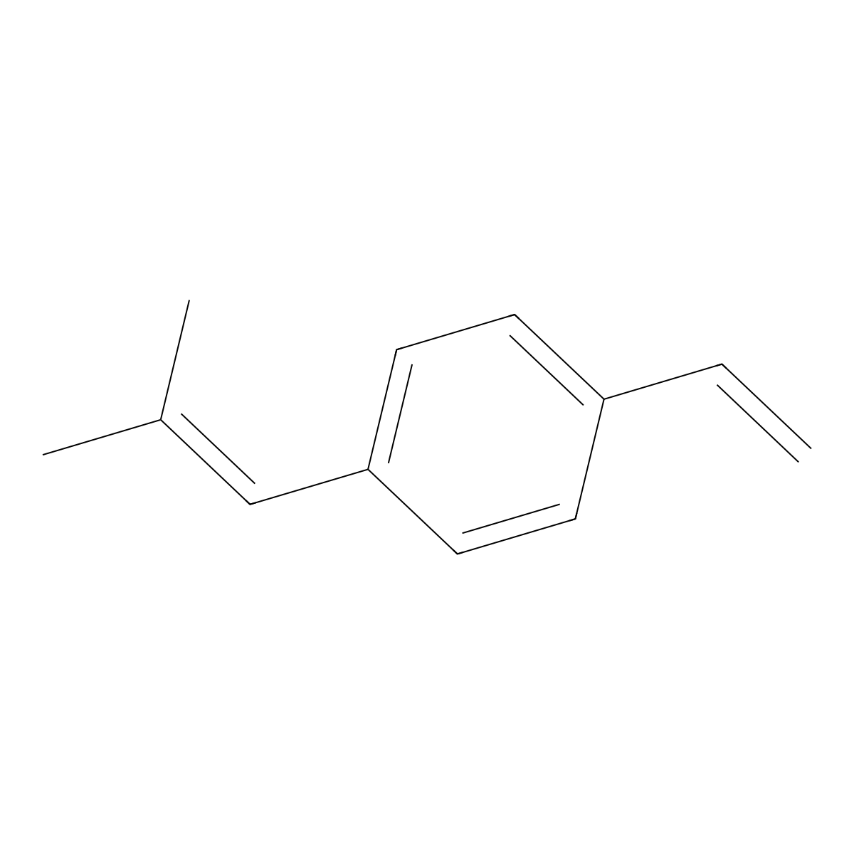 1-Ethenyl-4-(2-methylprop-1-en-1-yl)benzene molecular structure, CAS 129333-92-2