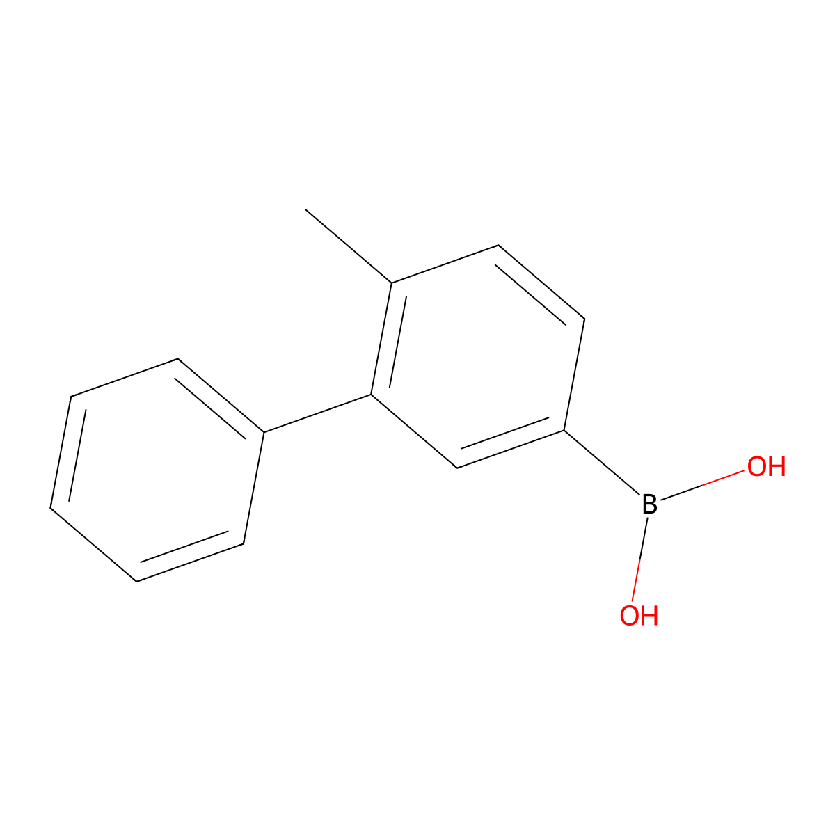 4-Methyl-3-phenylbenzenboronic acid molecular structure, CAS 1293362-78-3