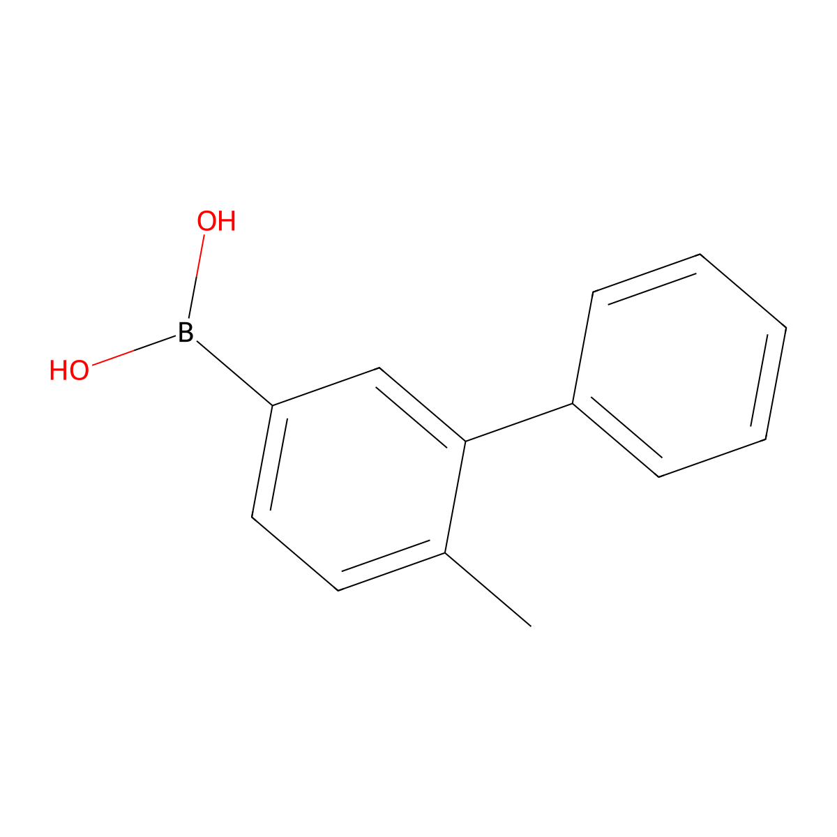 4-Methyl-3-phenylbenzenboronic acid molecular structure, CAS 1293362-78-3