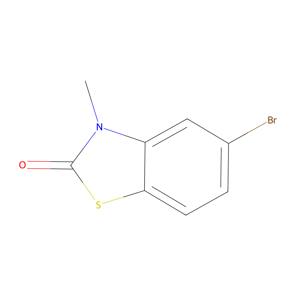 5-Bromo-3-methylbenzo[d]thiazol-2(3H)-one molecular structure, CAS 1293363-99-1
