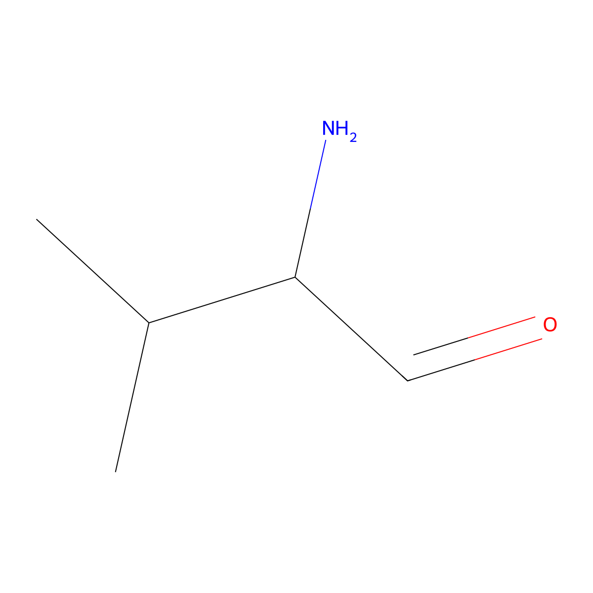 (2R)-2-amino-3-methylbutanal molecular structure, CAS 1293368-27-0