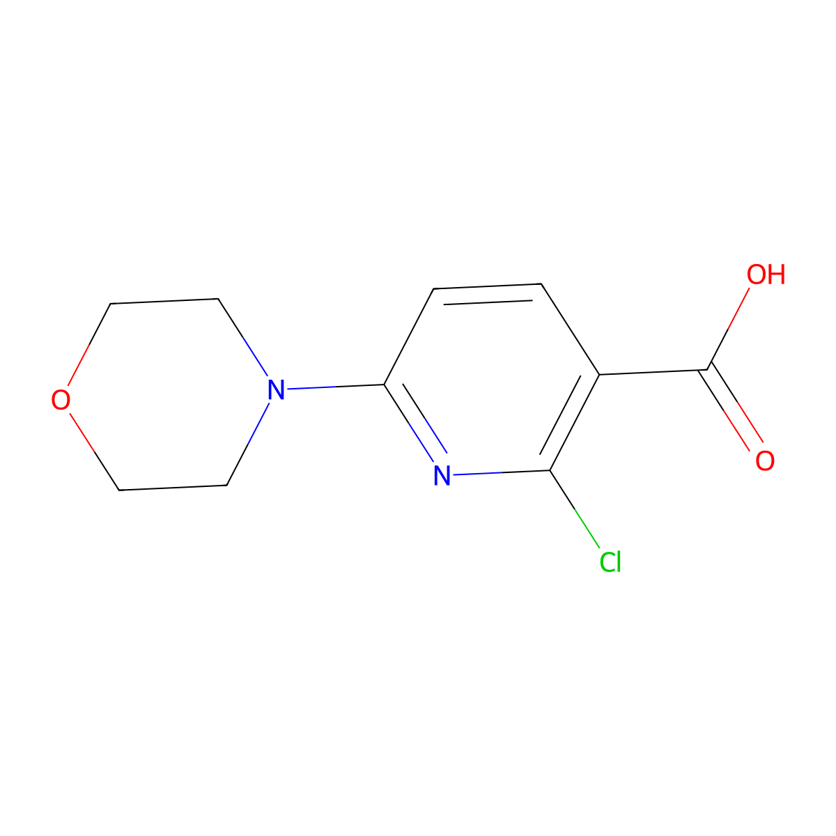 2-Chloro-6-morpholinonicotinic acid molecular structure, CAS 1293385-31-5