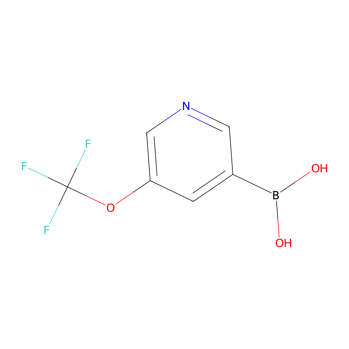 (5-(Trifluoromethoxy)pyridin-3-yl)boronic acid molecular structure, CAS 1293389-50-0